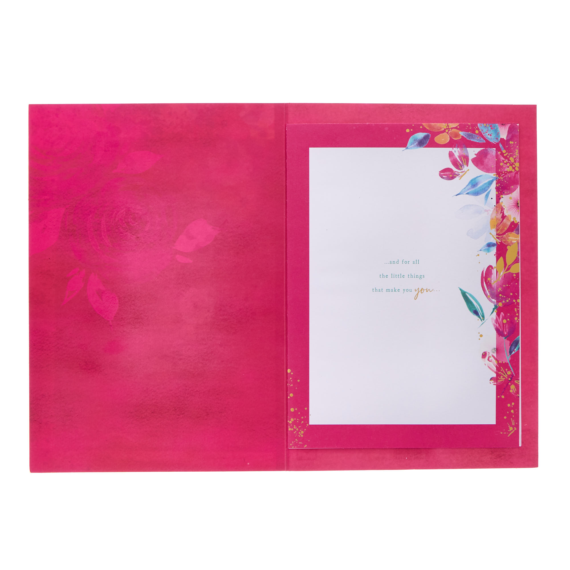 Sister Flowers Thank You Birthday Card