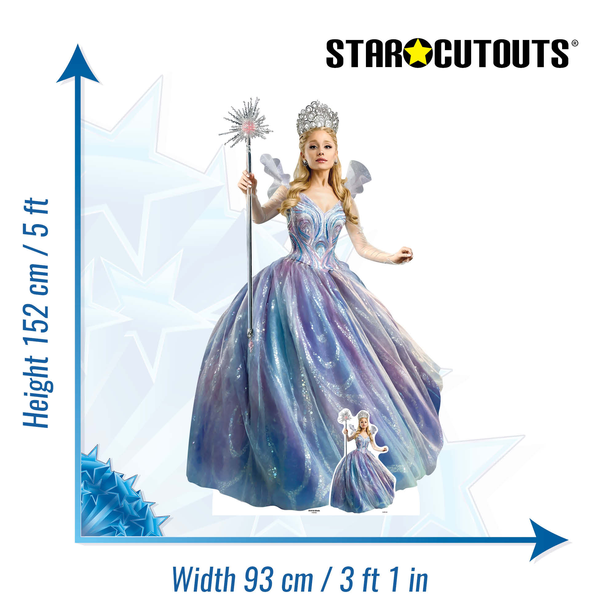 Wicked For Good Glinda Cardboard Cutout 