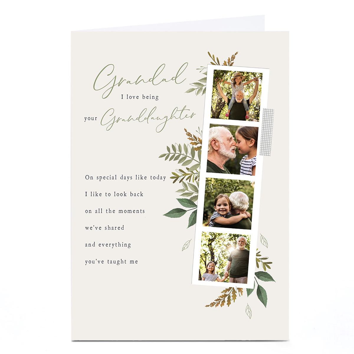 Photo Father's Day Card - Grandad I Love Being Your Granddaughter