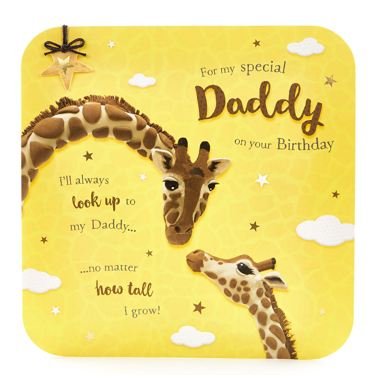 Exquisite Collection Birthday Card - Daddy Giraffes