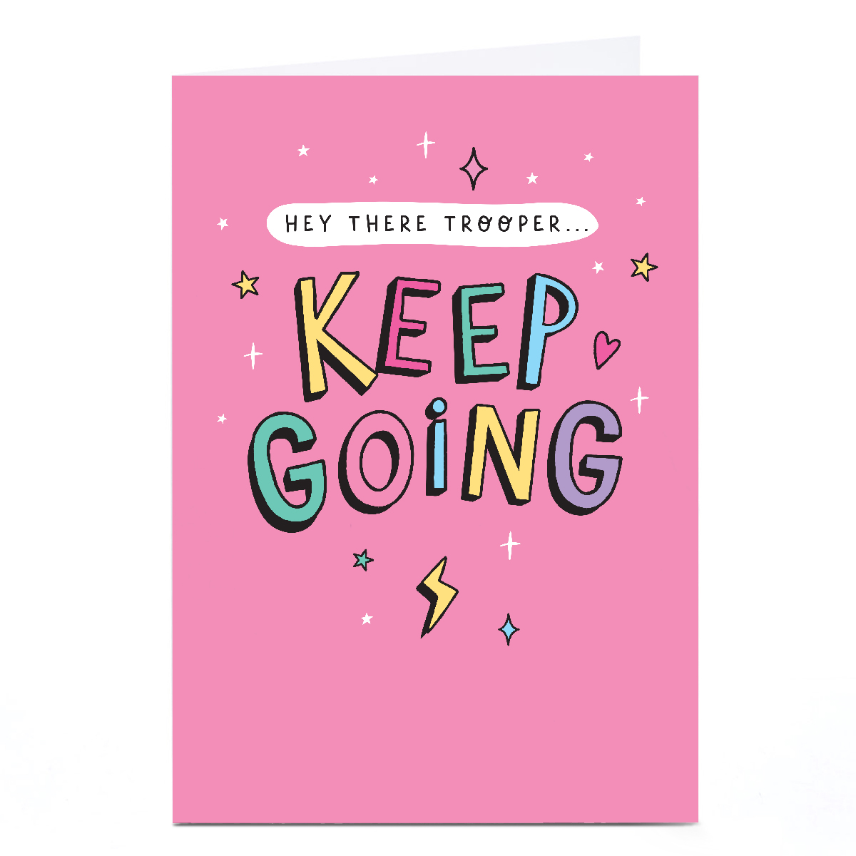 Personalised Ebony Newton Card - Keep Going