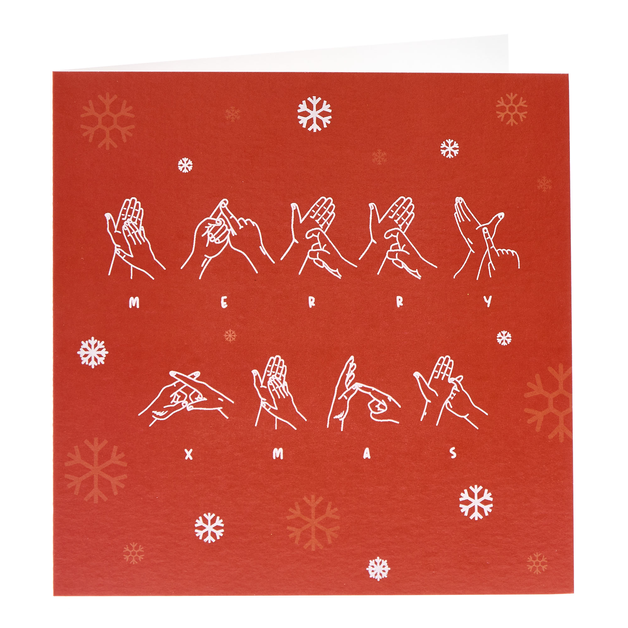 Merry Xmas Sign Language Christmas Card
