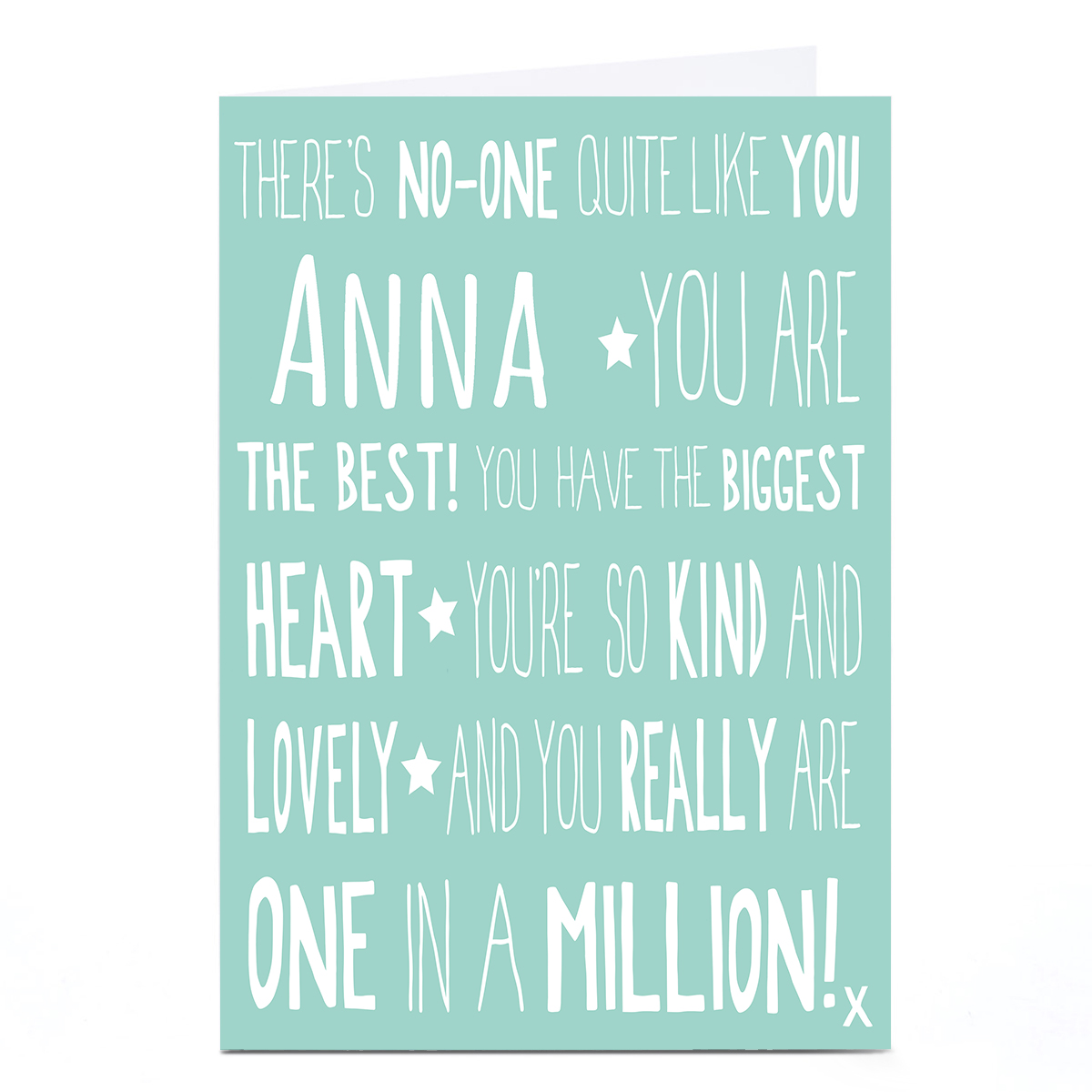 Personalised Card - You Really Are One in a Million