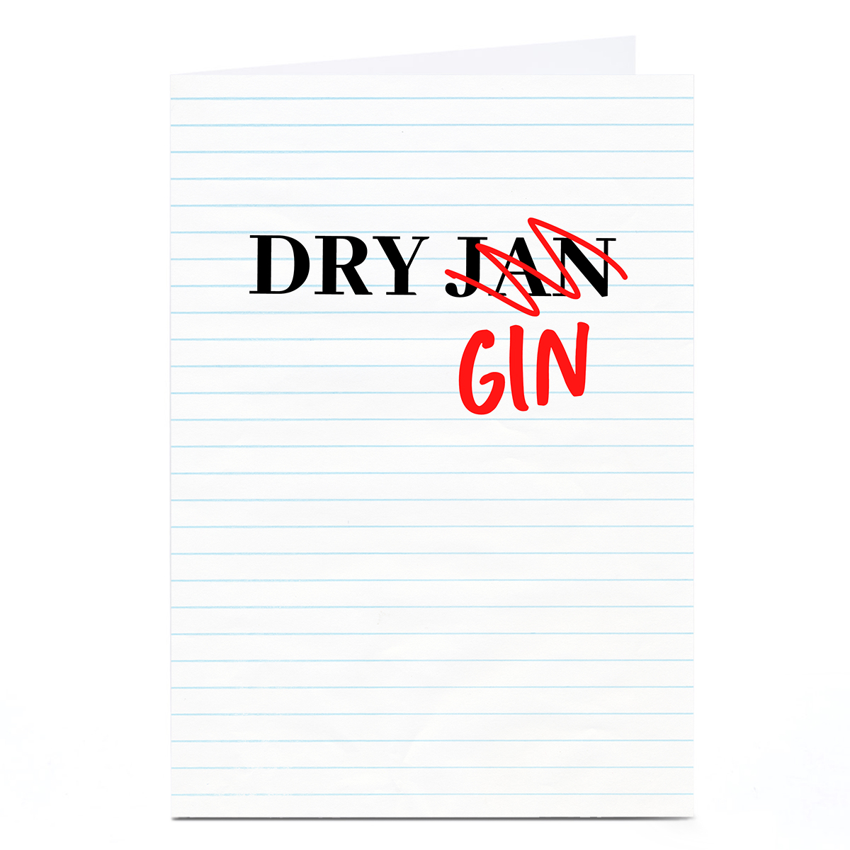 Dry January Card - Dry Gin