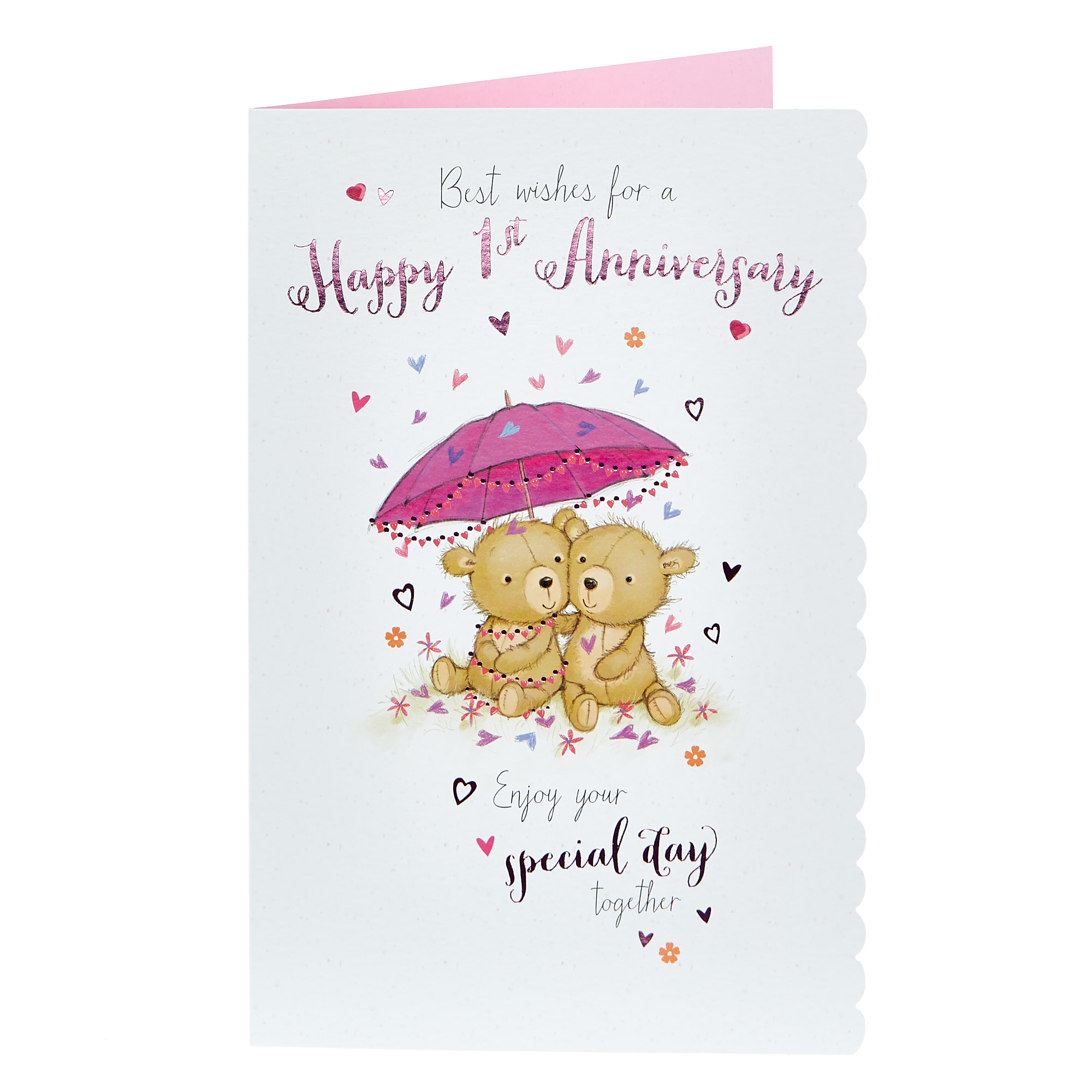 1st Anniversary Card - Bear Couple