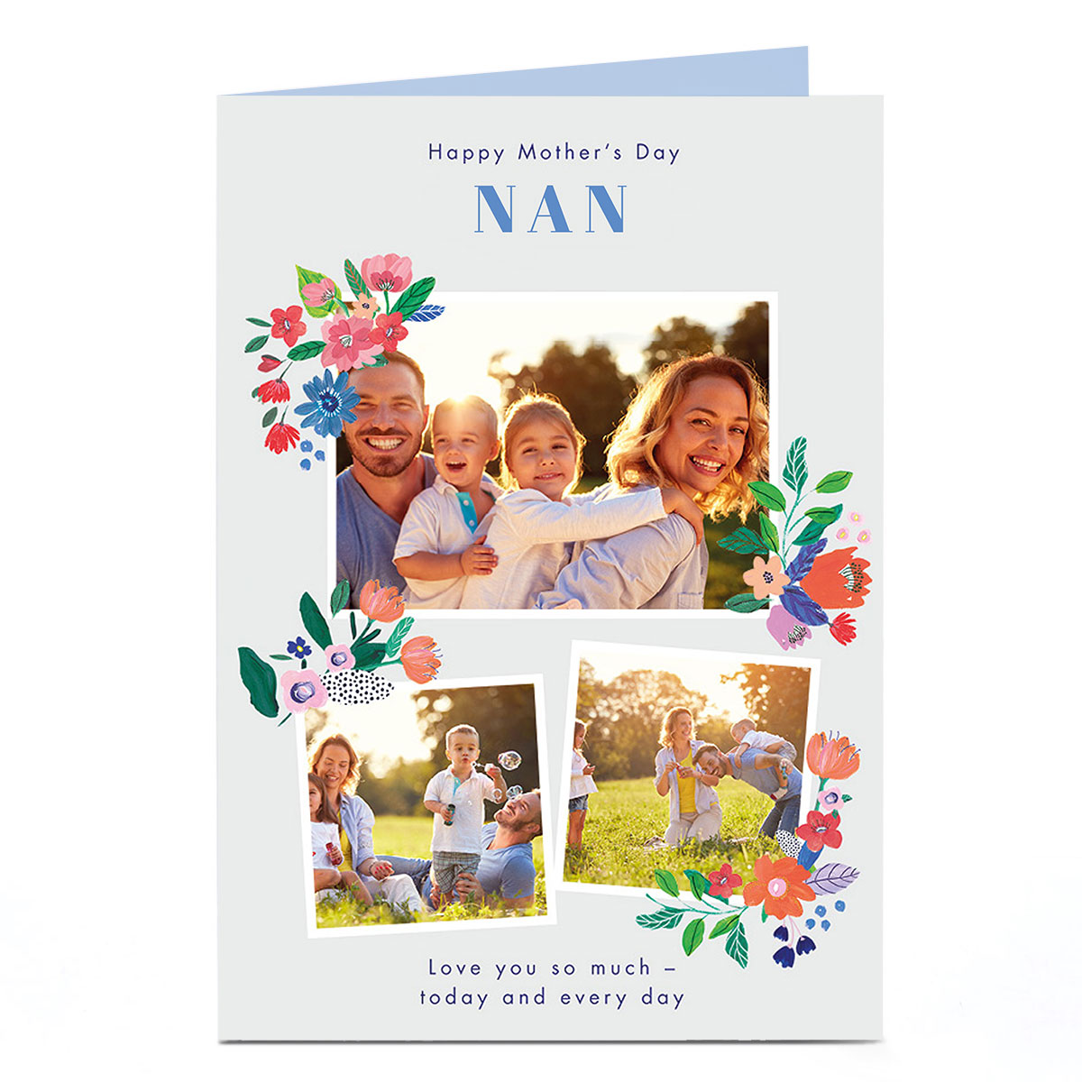 Photo Mother's Day Card - Love You Today and Every Day, Nan