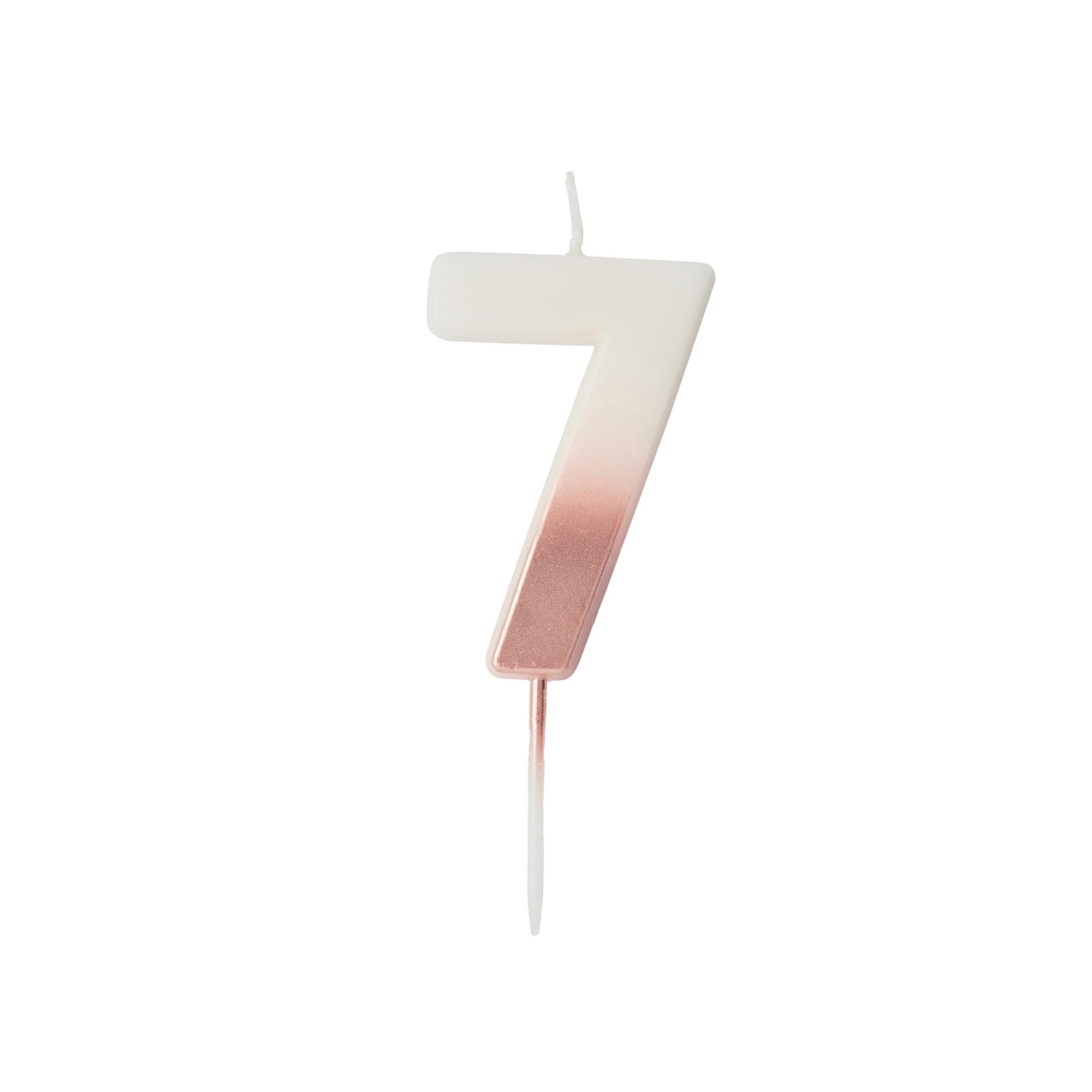 Rose Gold Ombre Number Cake Candle (0-9)