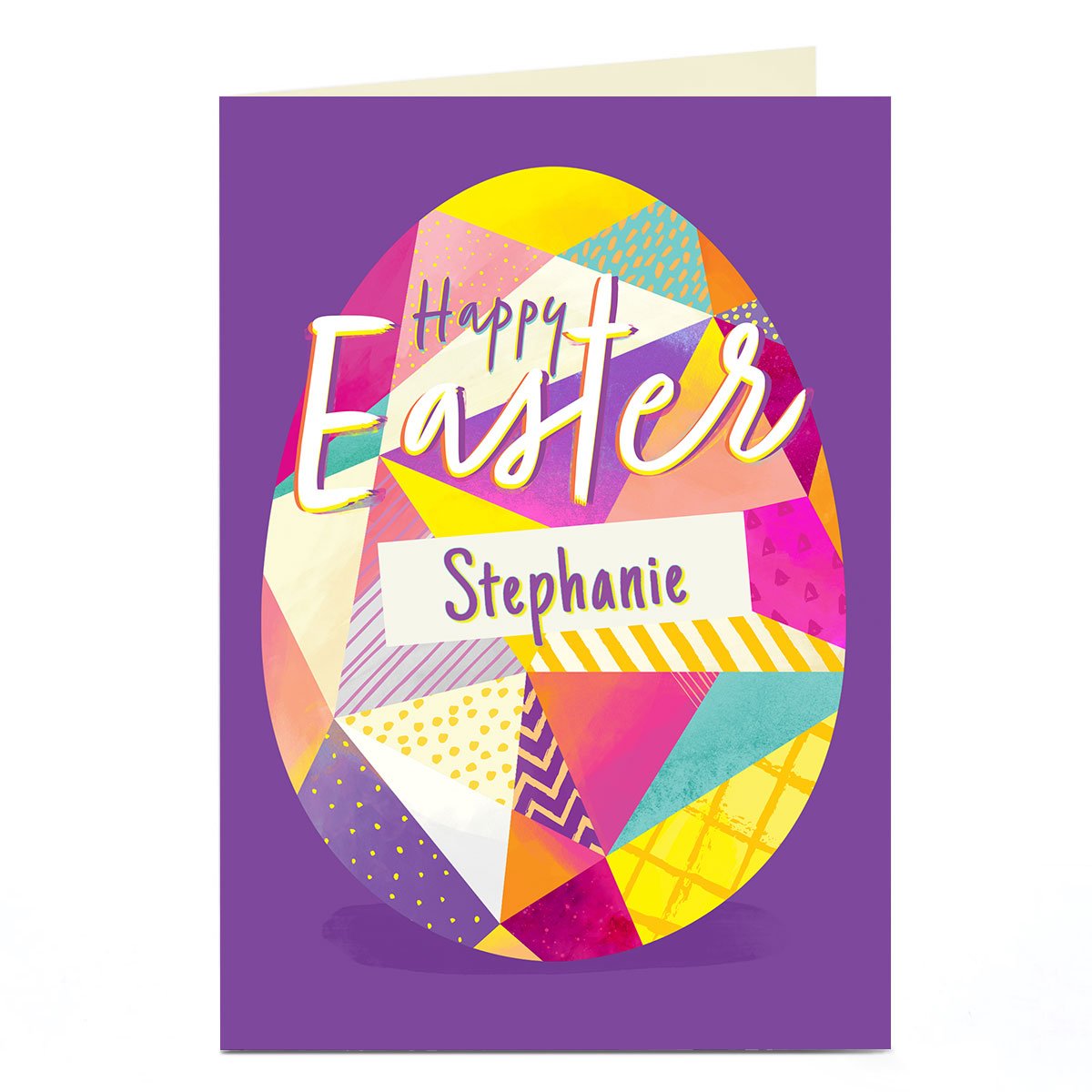 Personalised Easter Card - Geometric Egg