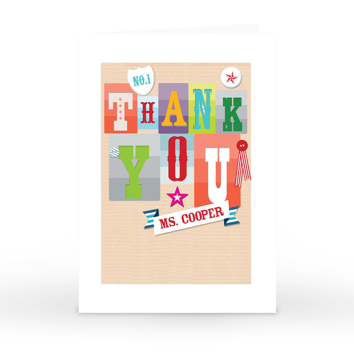 Personalised Thank You Card - No.1