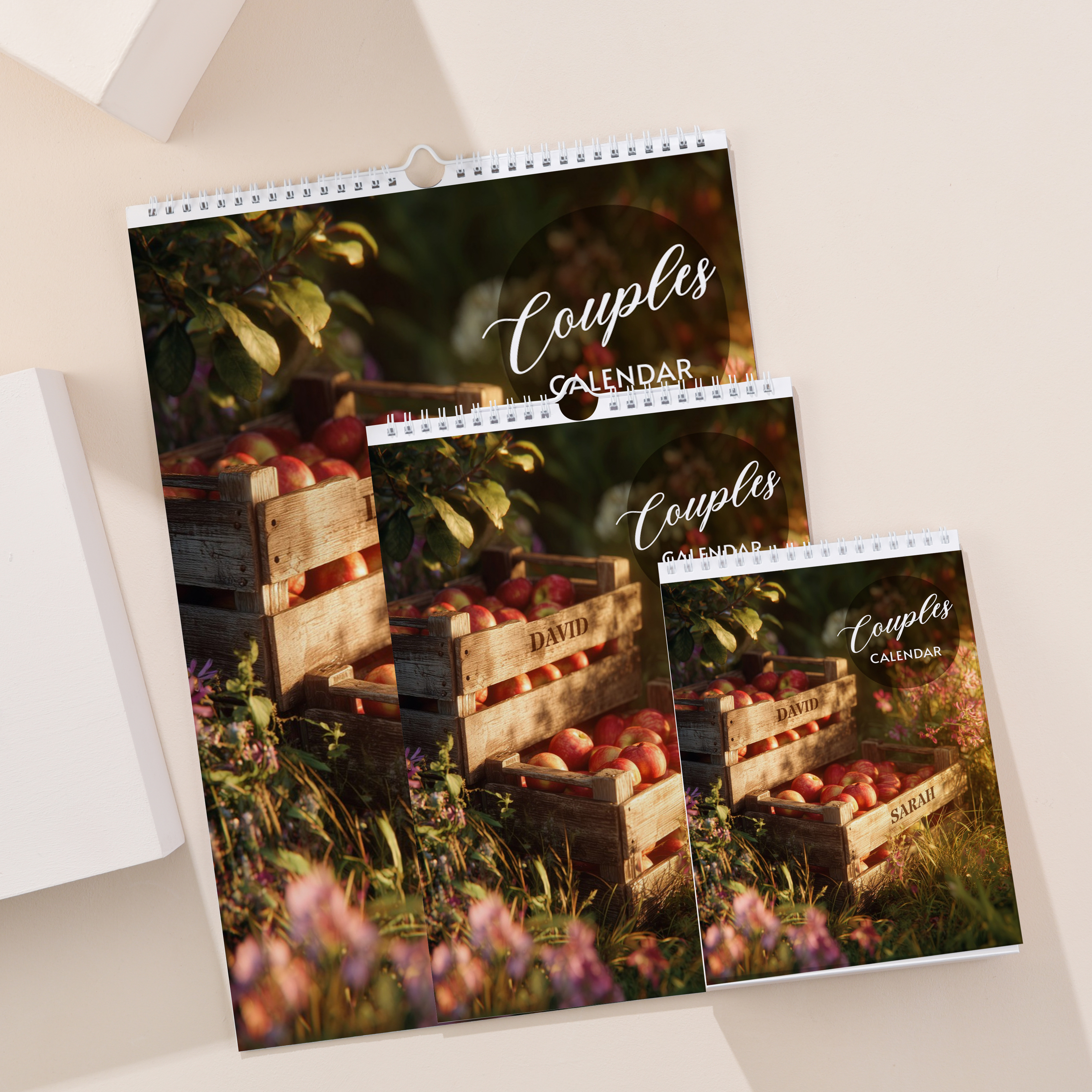 Personalised His And Hers Couples Calendar (Any Year)