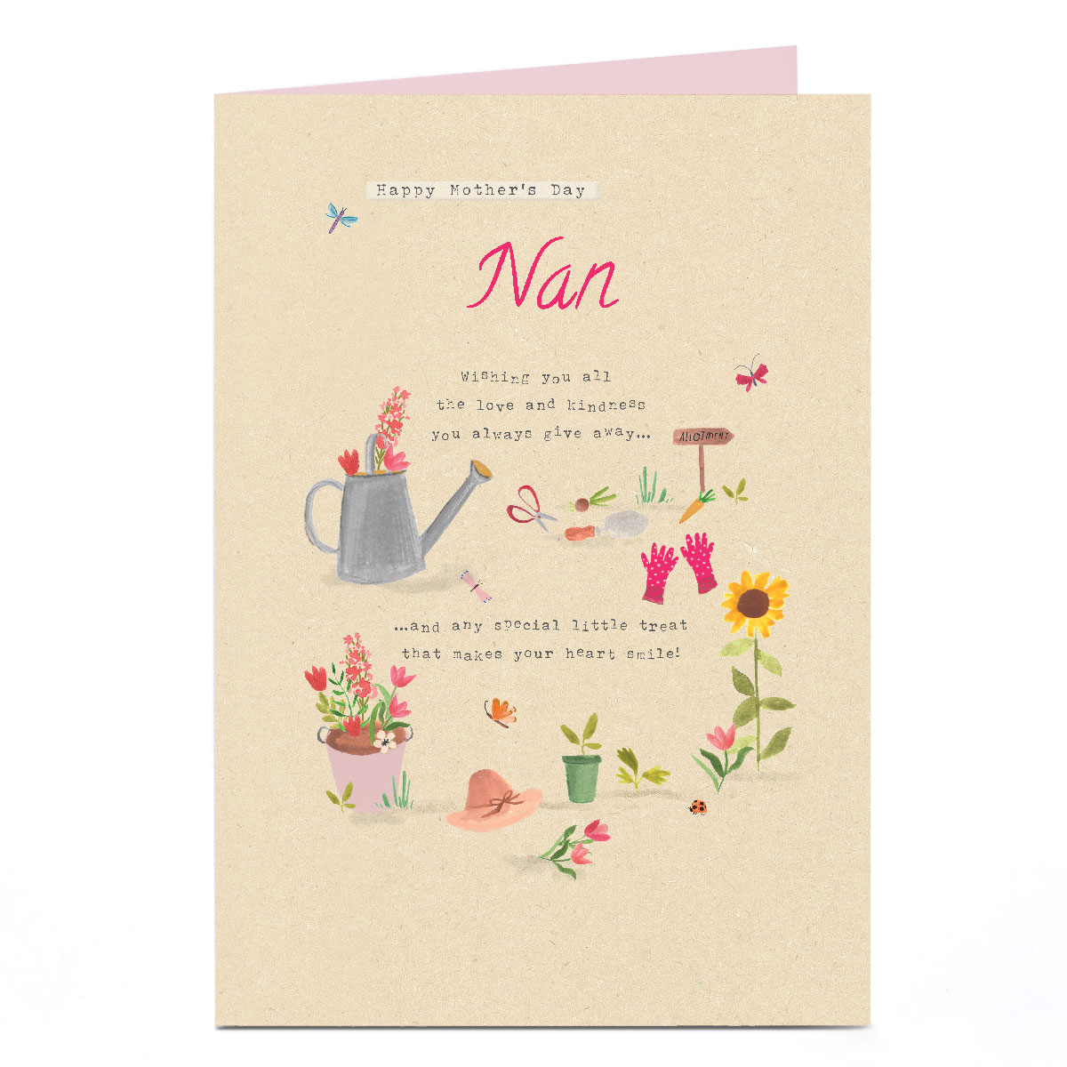 Personalised Mother's Day Card - Gardening Items Nan
