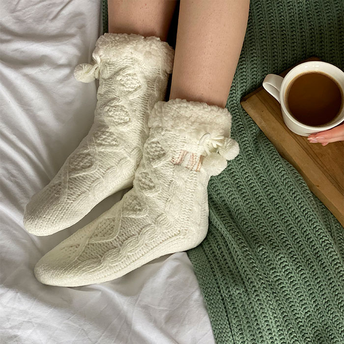 Personalised Monogram Super Soft Slipper Socks