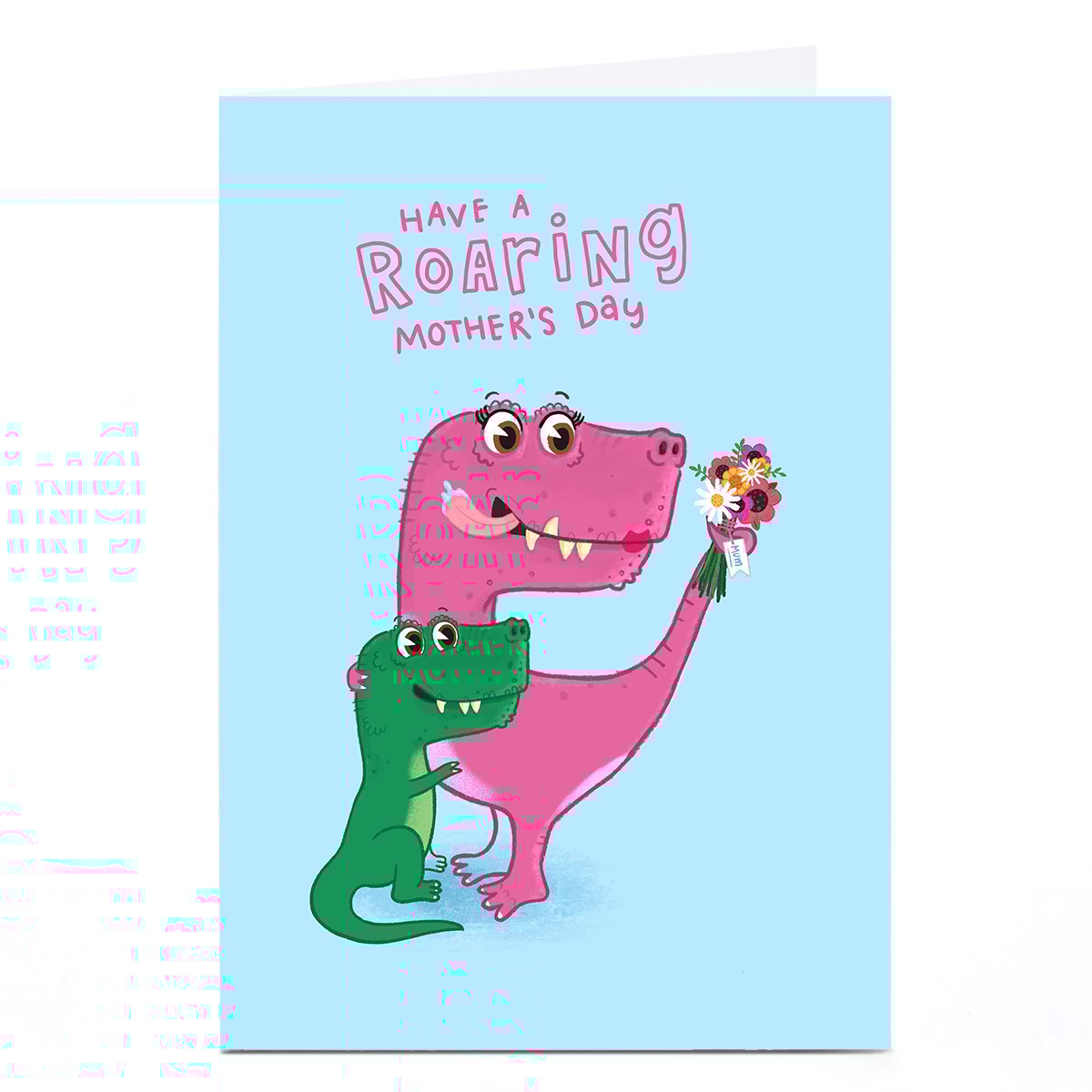 Personalised Blue Kiwi Mother's Day Card - A Roaring Day