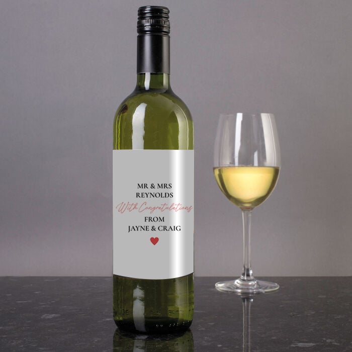 Personalised Wine - Wedding Congratulations