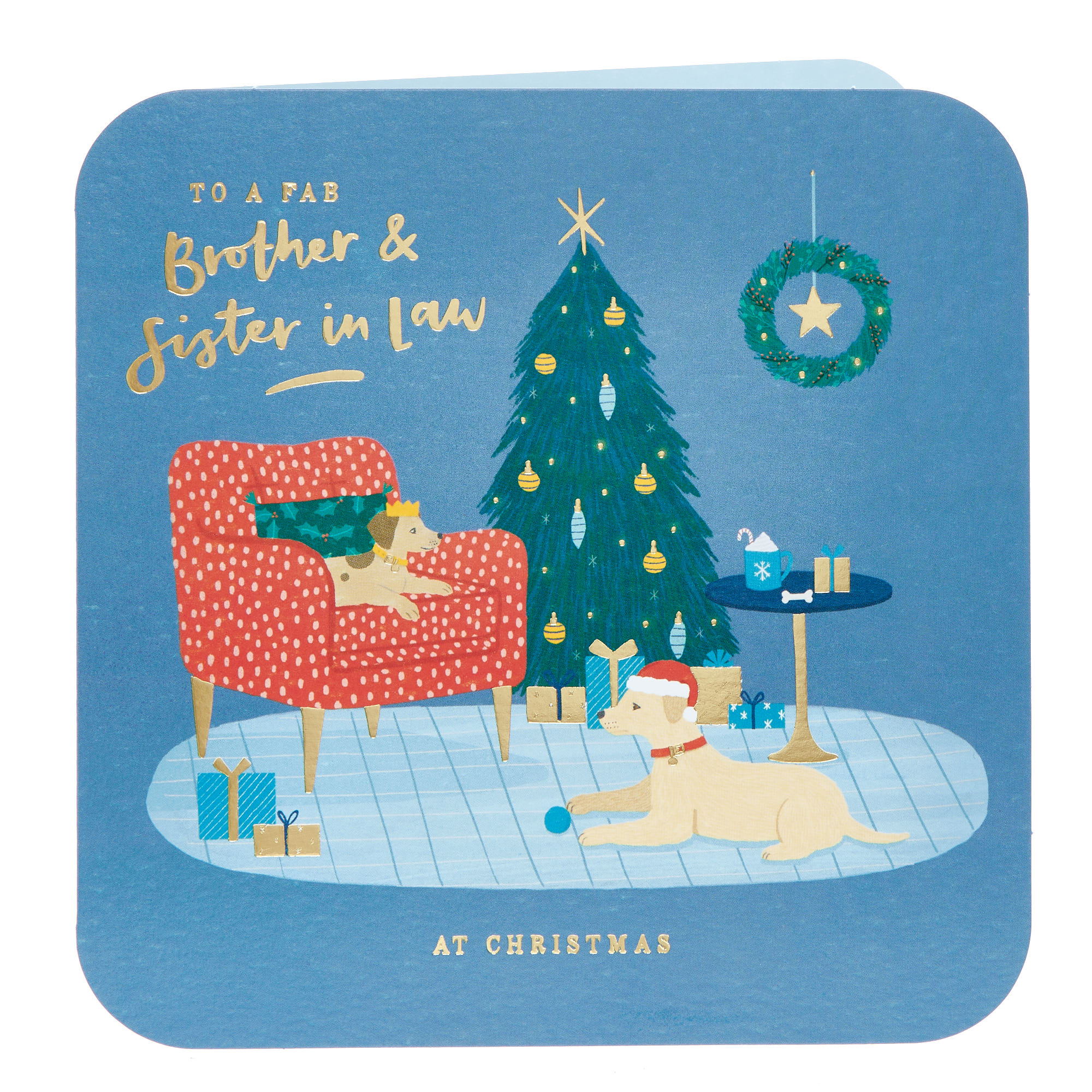 Brother & Sister In Law Dogs Christmas Card