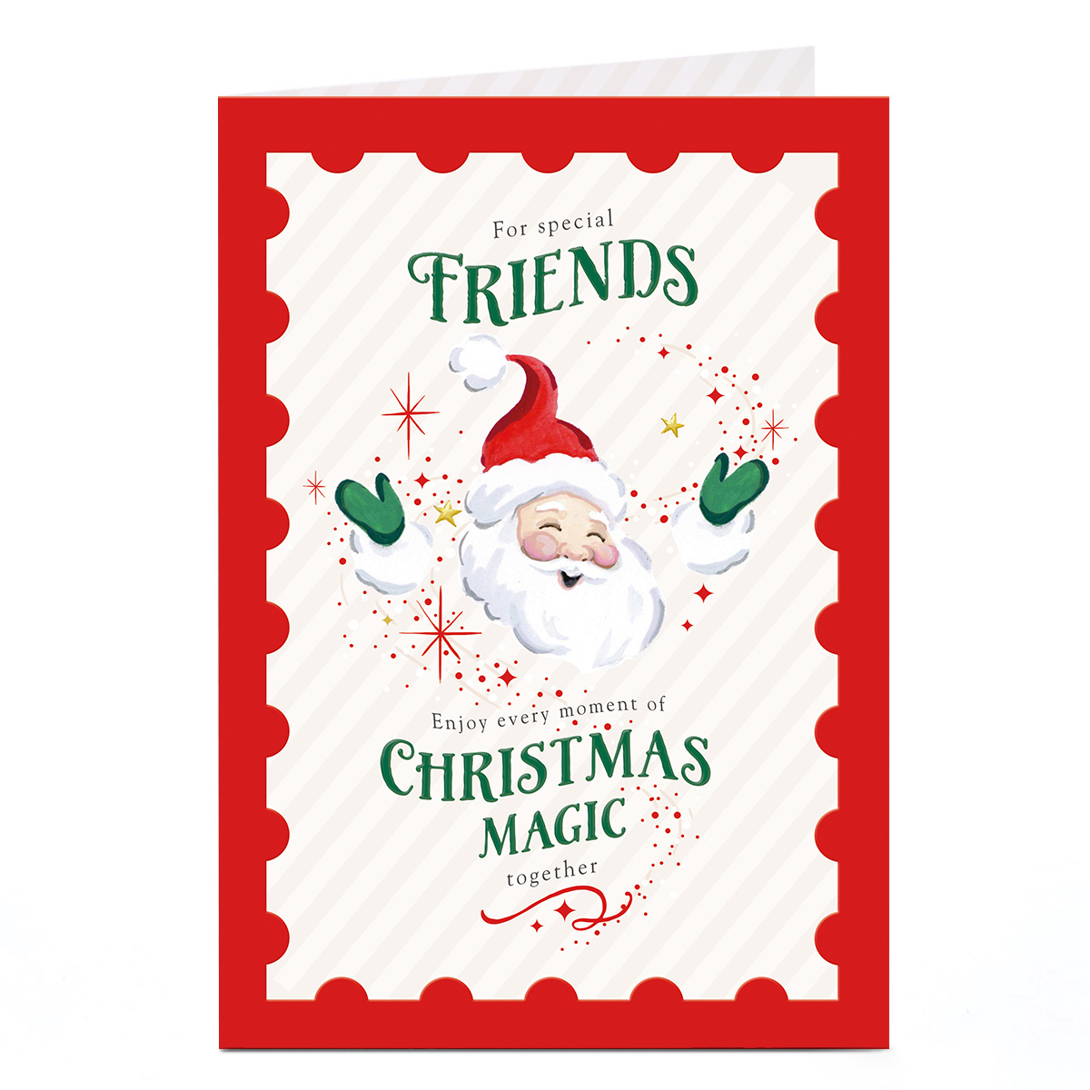 Christmas Card - Laughing Santa Enjoy Together, For Special Friends