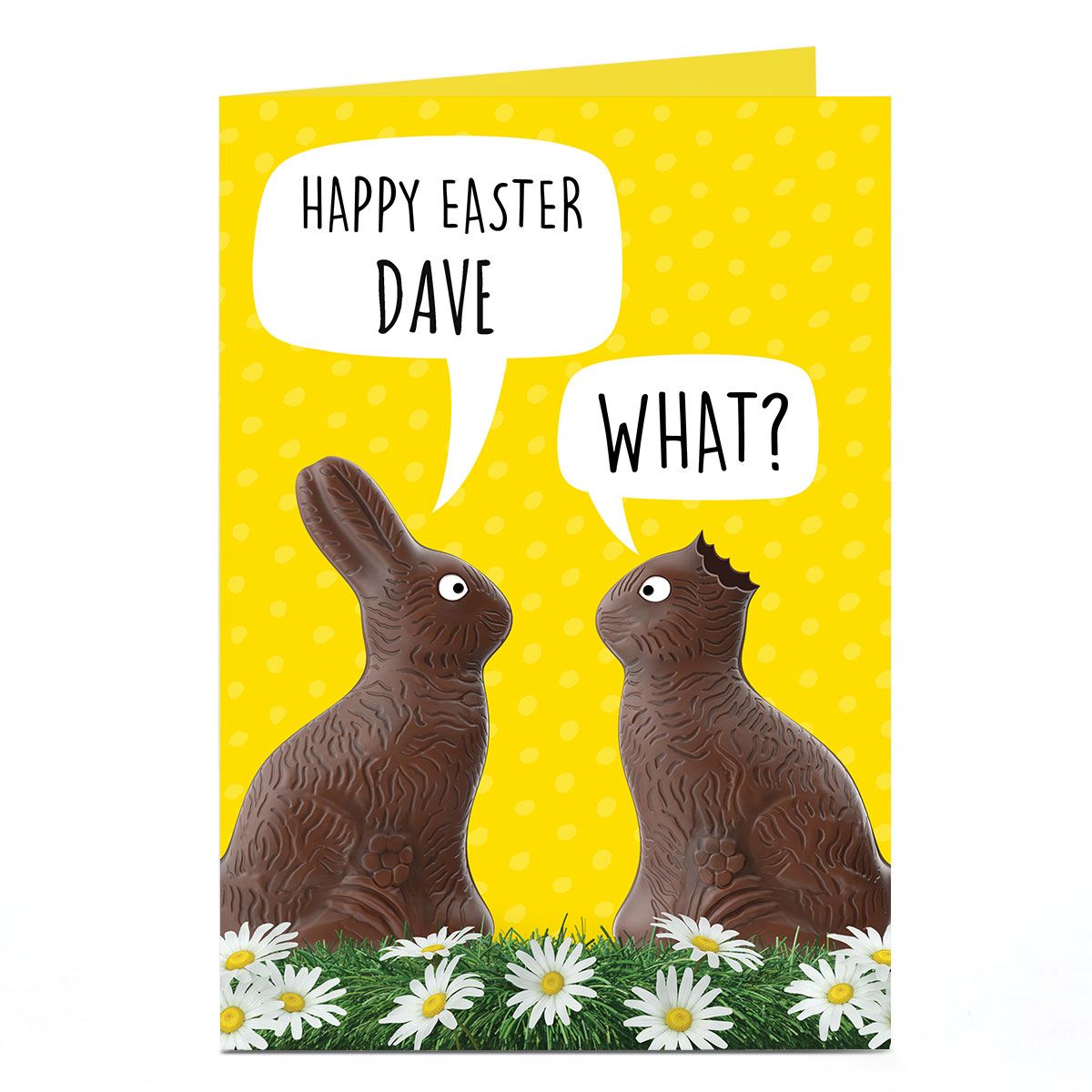 Personalised Easter Card - Chocolate Bunnies