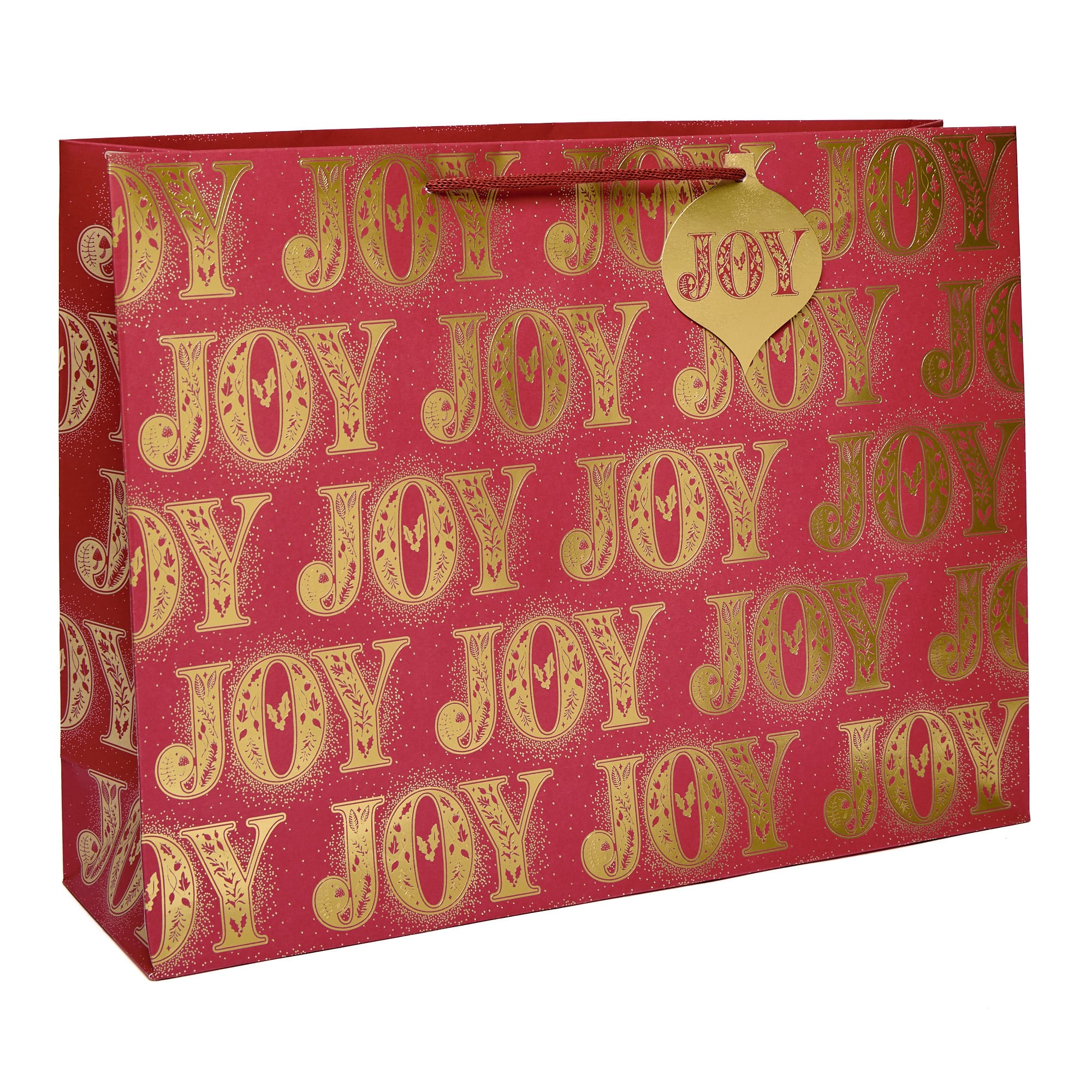 JOY Extra Large Landscape Christmas Gift Bag