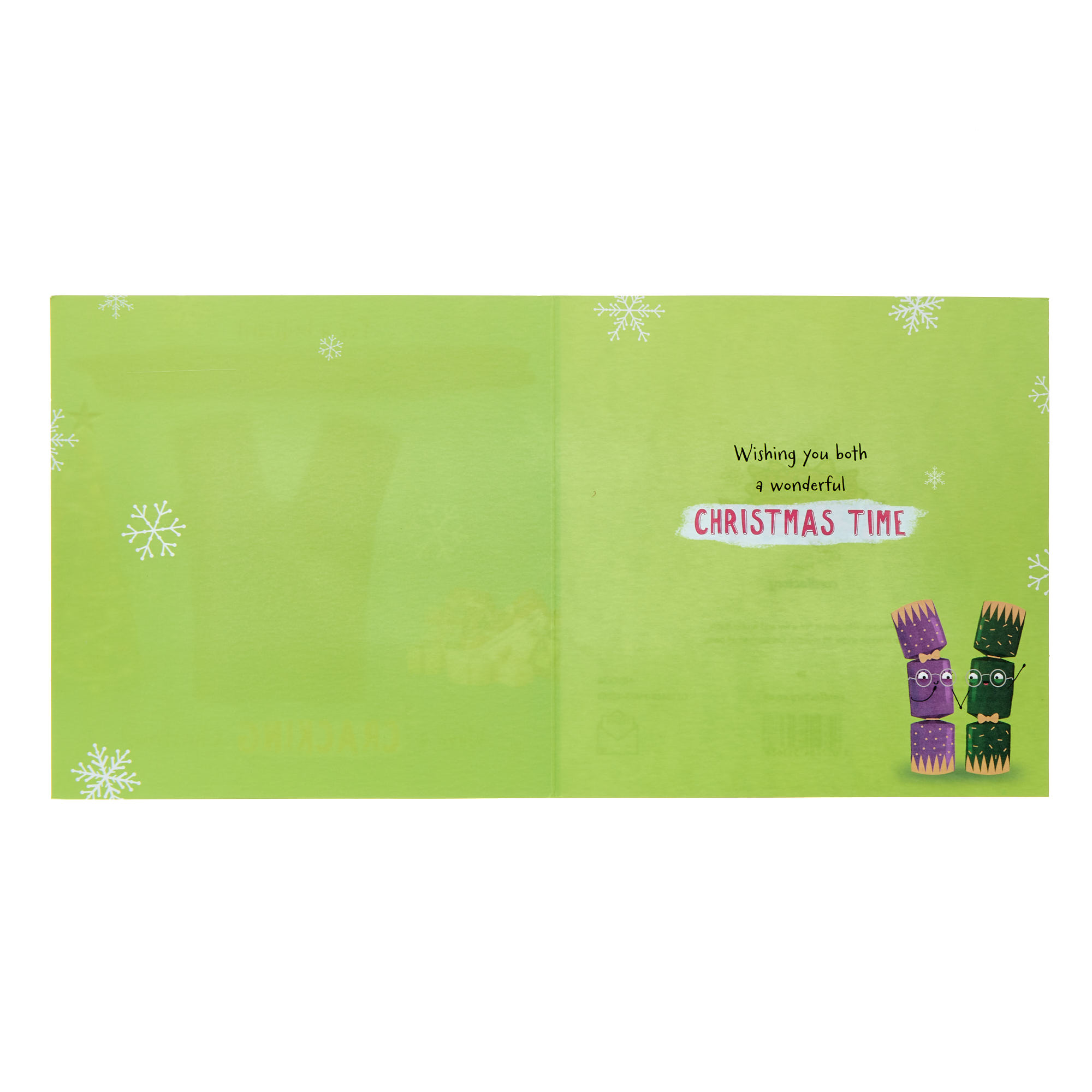 Grandma & Grandad Crackers Christmas Card
