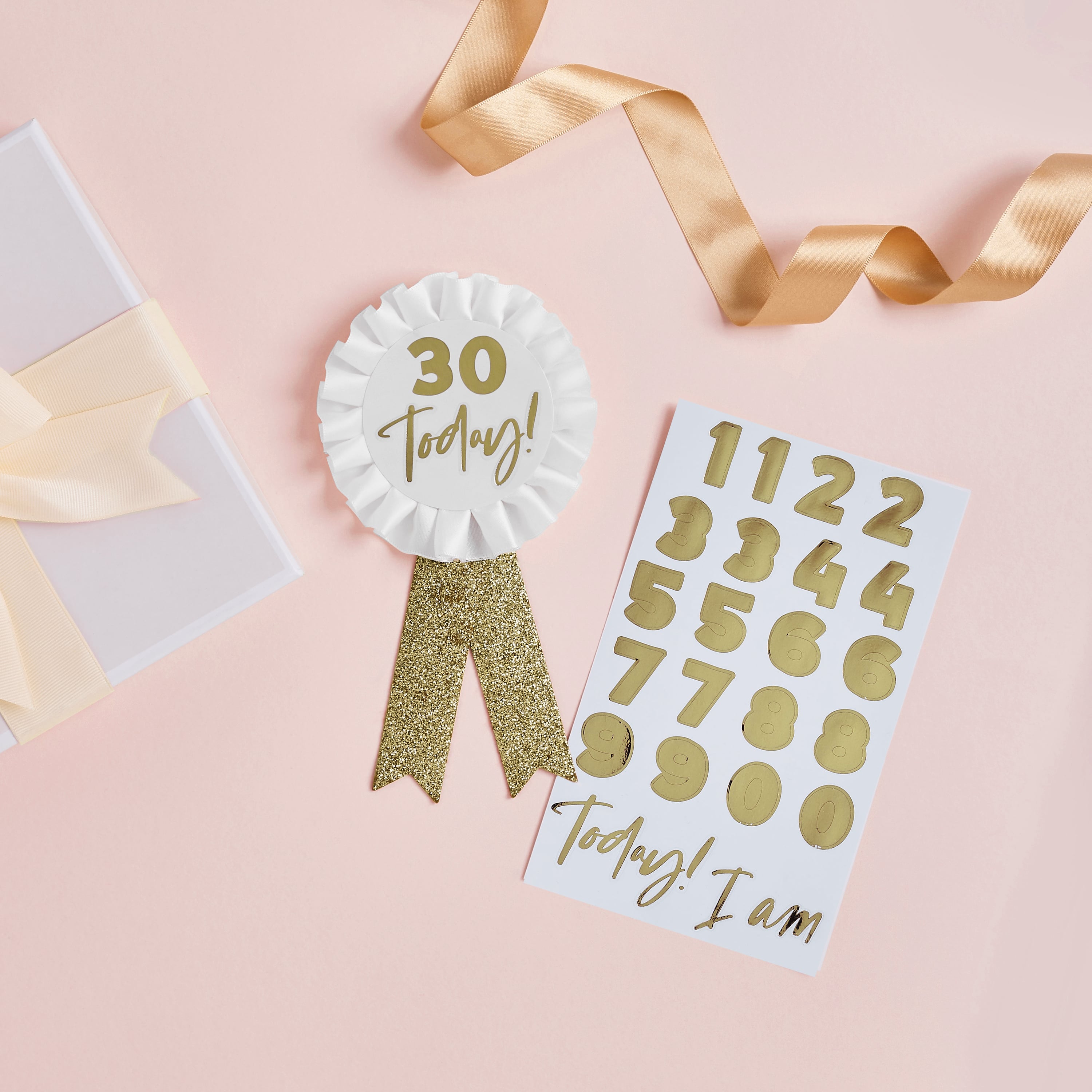 Metallic Gold Customisable Birthday Badge