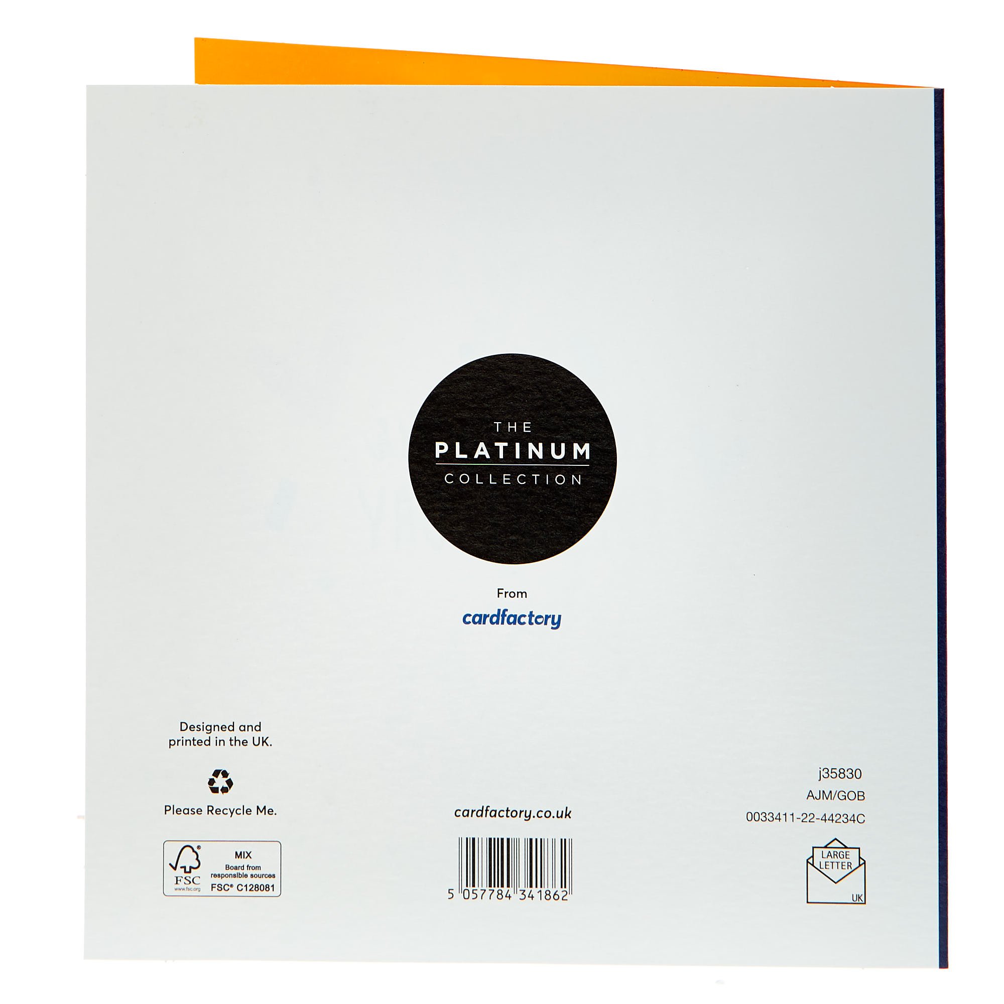 Platinum Collection Anniversary Card - Foil Hearts
