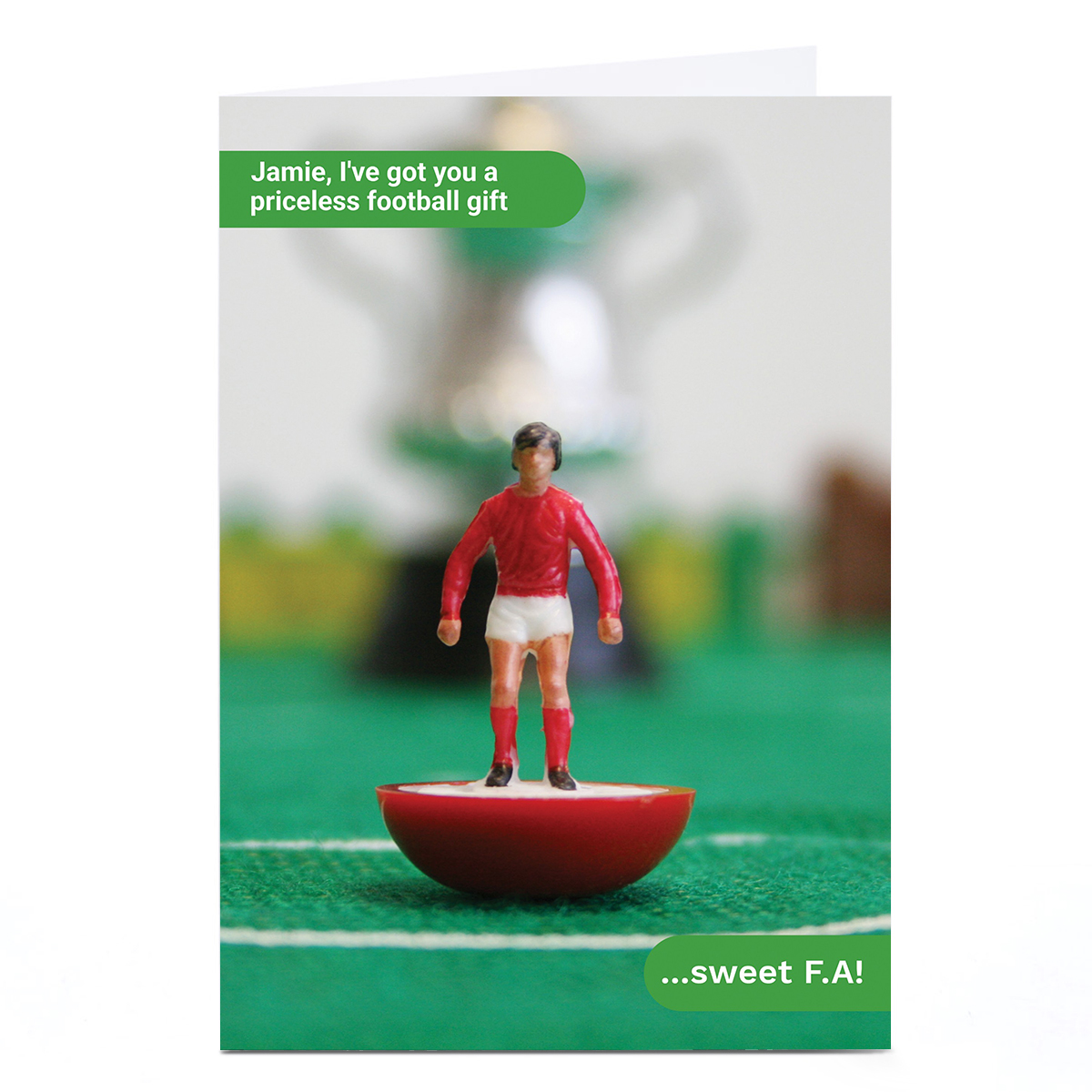 Personalised Birthday Card - Subbuteo Sweet F.A!