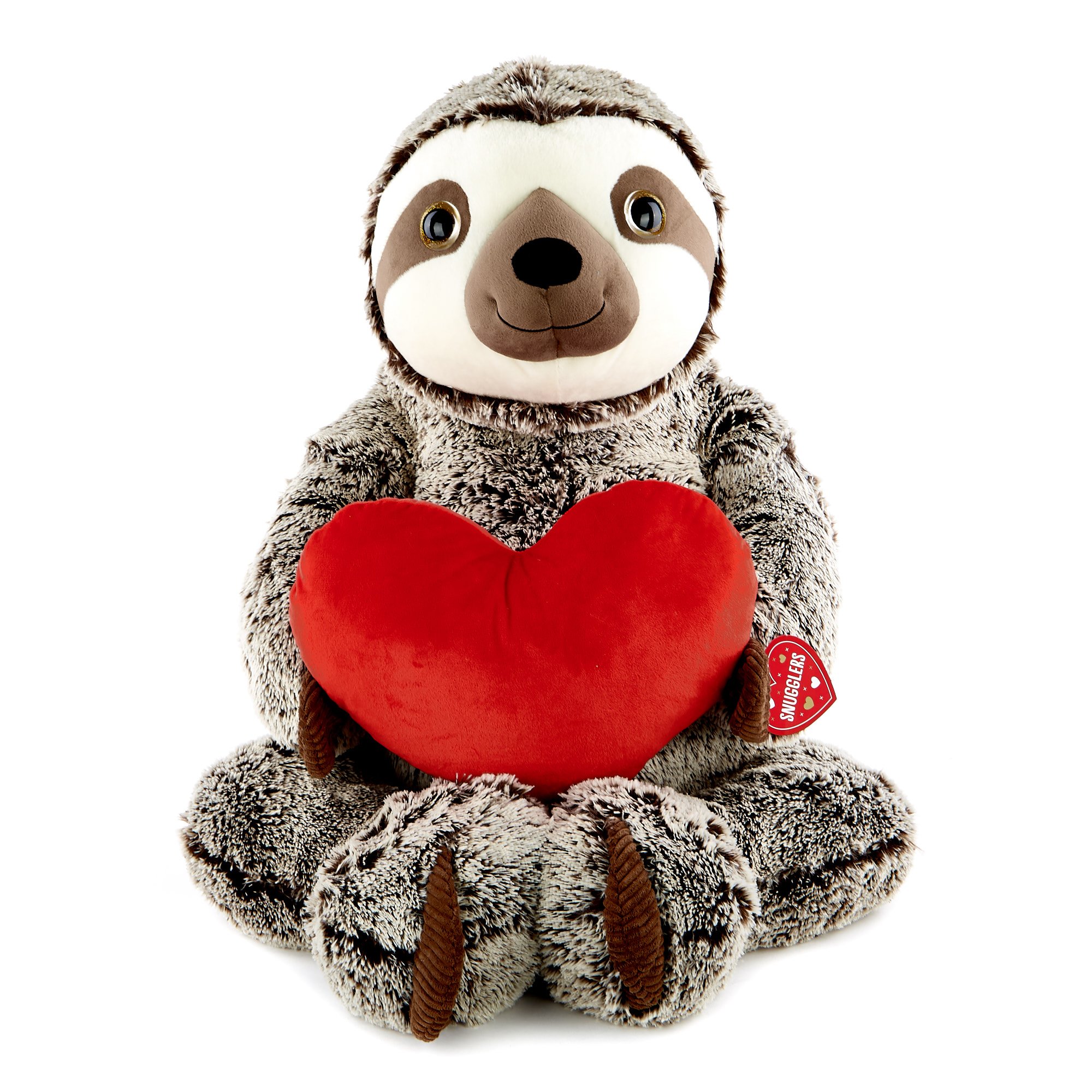 Giant Valentine's Day Sloth With Heart Soft Toy