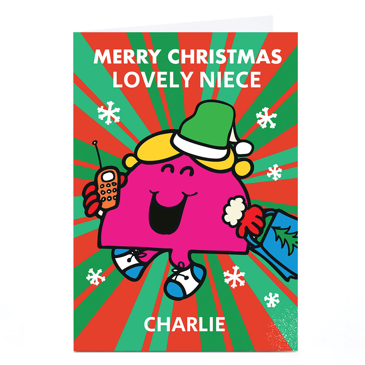 Personalised Mr Men & Little Miss Christmas Card - Chatterbox