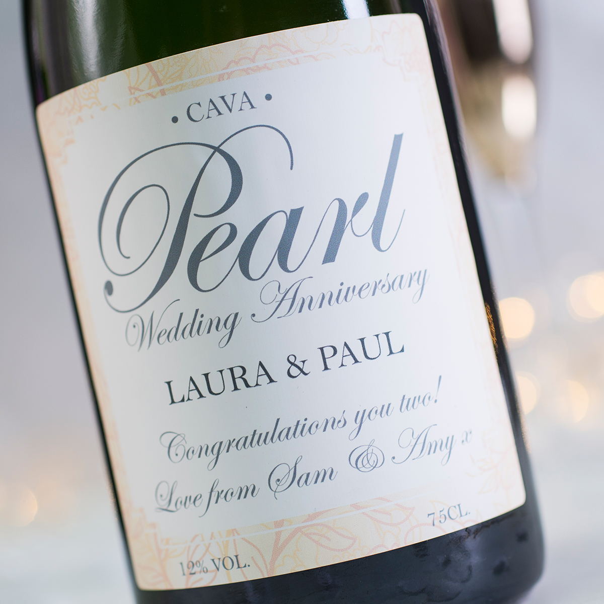 Personalised Cava - Pearl Anniversary