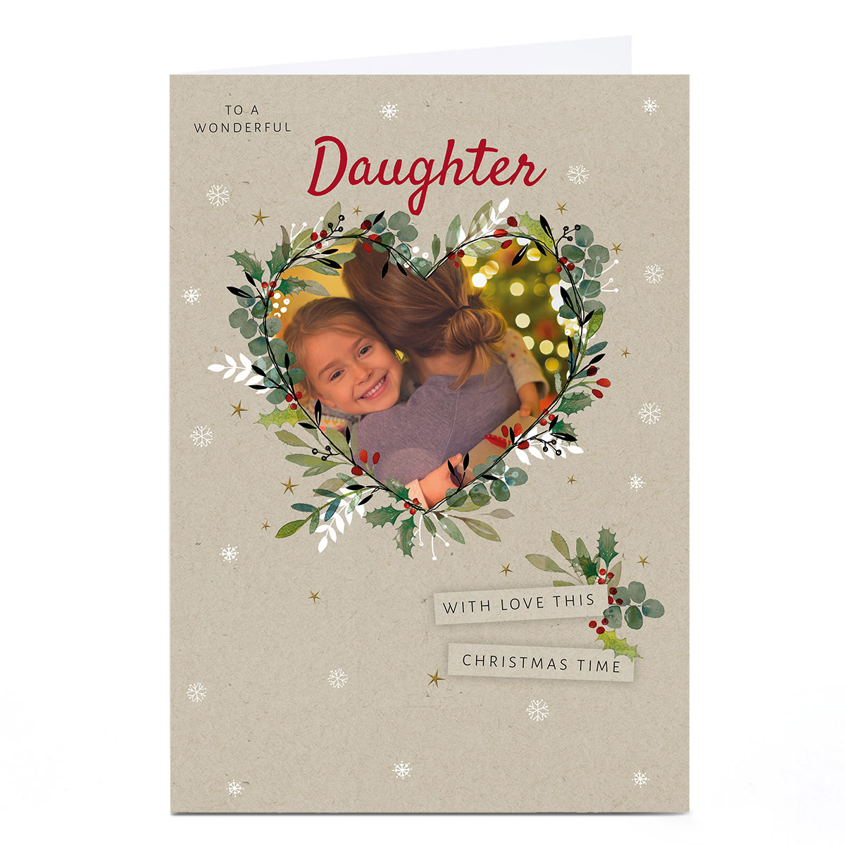 Photo Kerry Spurling Christmas Card - Floral Heart