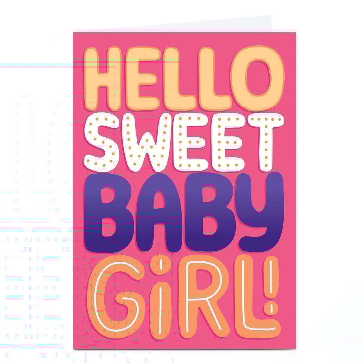 Pigment New Baby Card - Hello Sweet Baby Girl