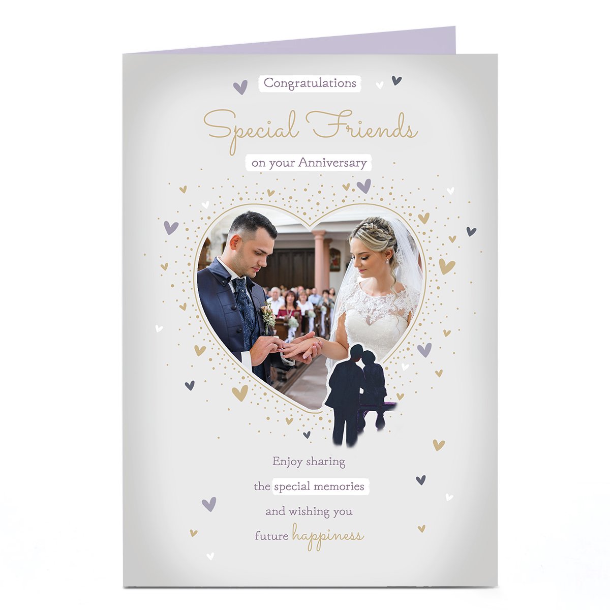 Photo Anniversary Card - Heart frame, Special Friends
