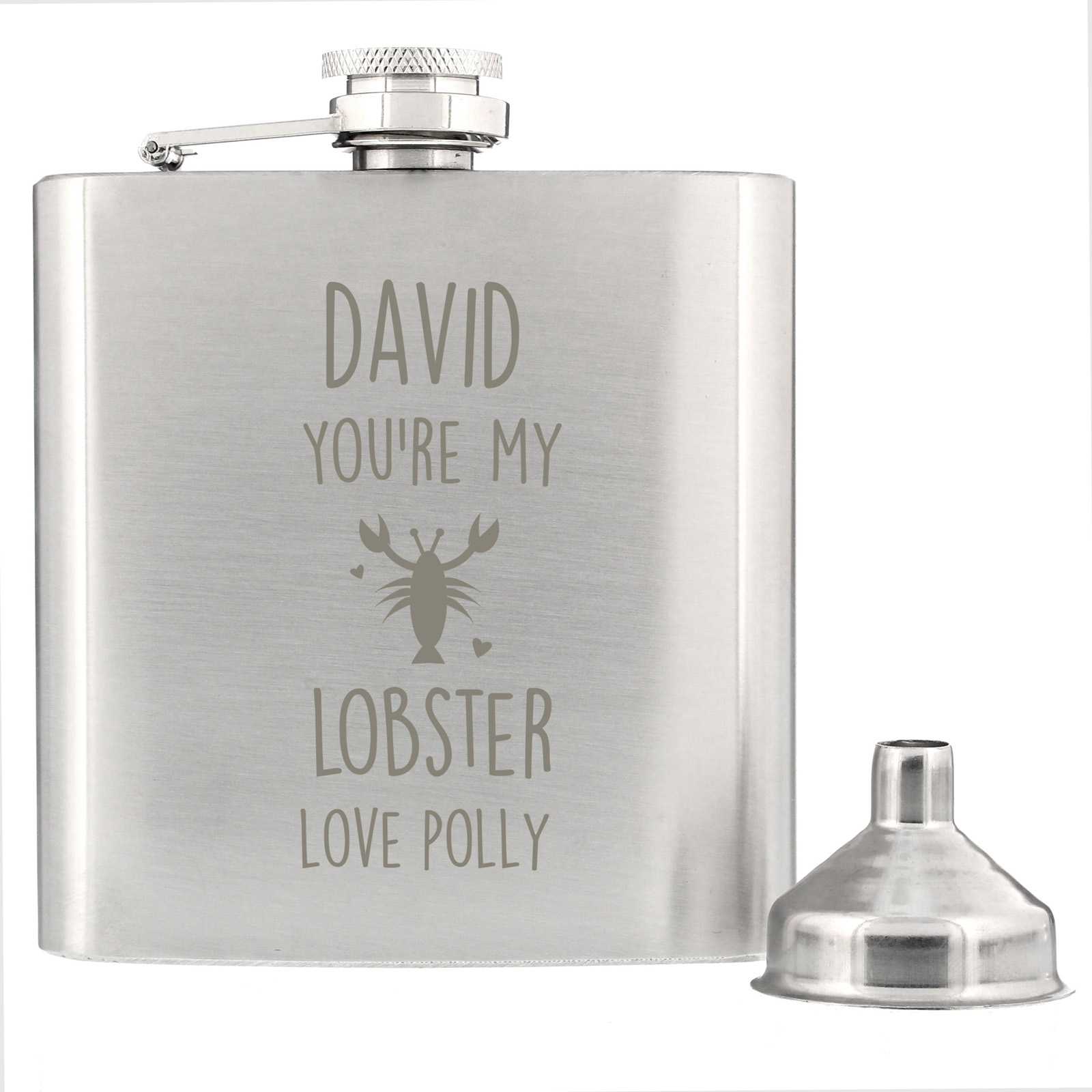 Personalised Hip Flask - You're My Lobster