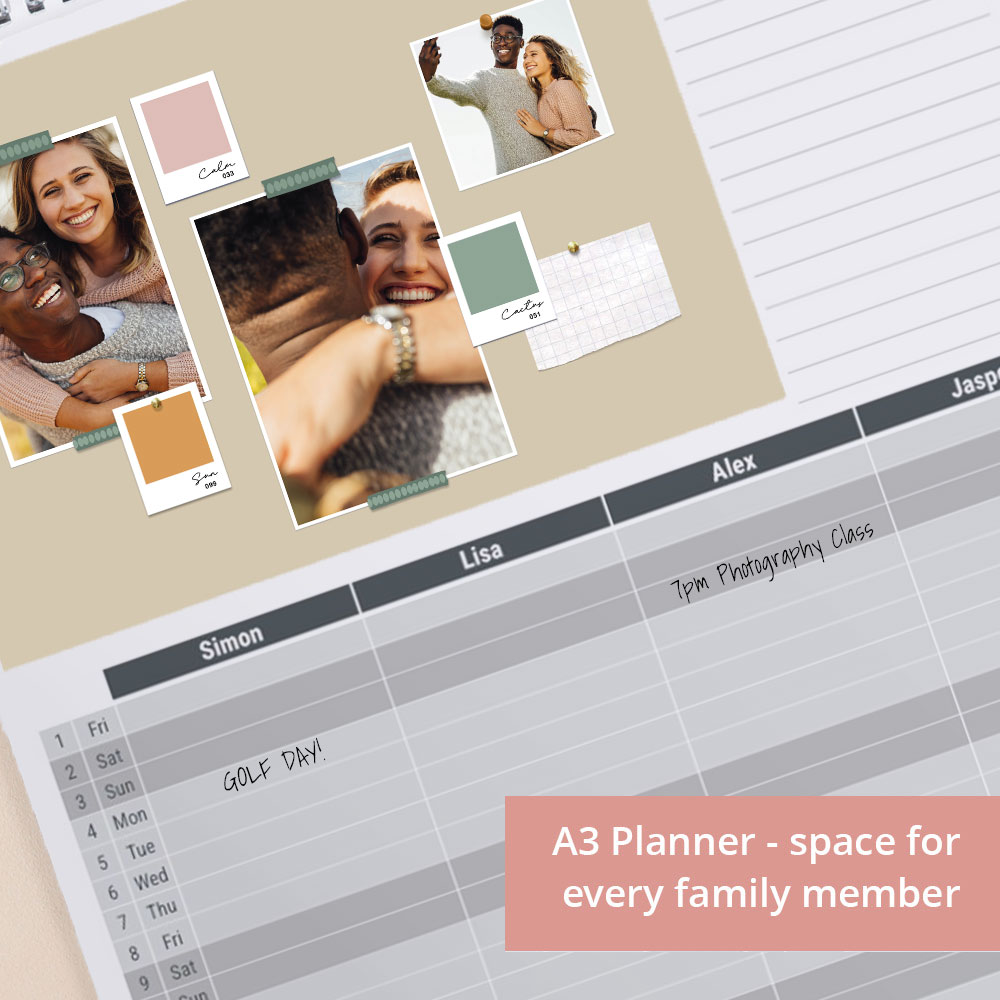 Photo Upload Polaroid Planner Calendar