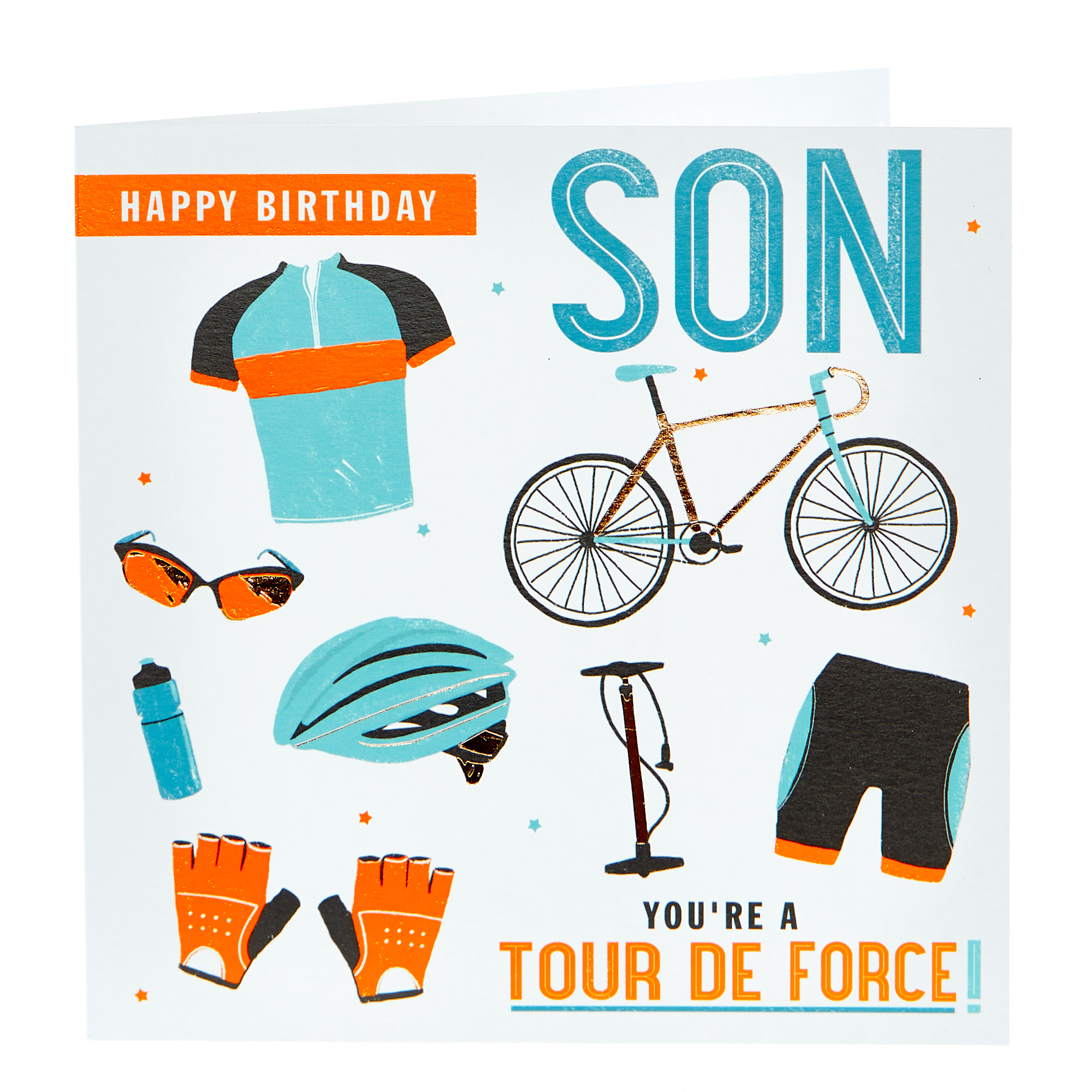 Birthday Card - Son, Cycling