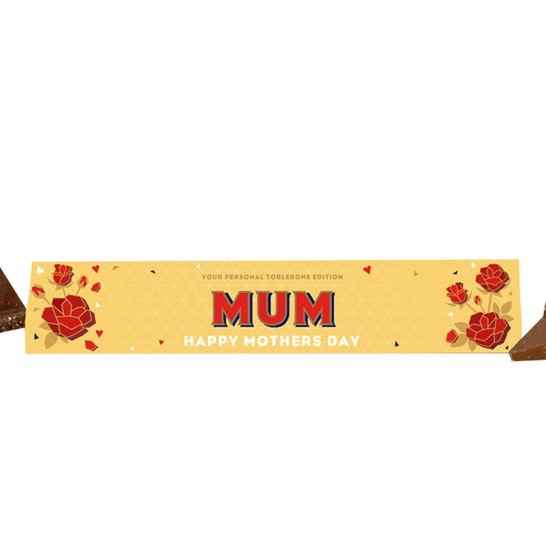 Personalised Mother's Day Milk Chocolate Toblerone 360g