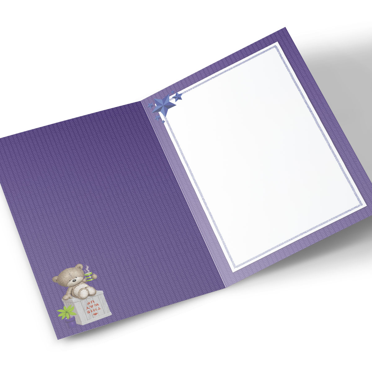 Personalised New Home Card - Hugs Bear With Box