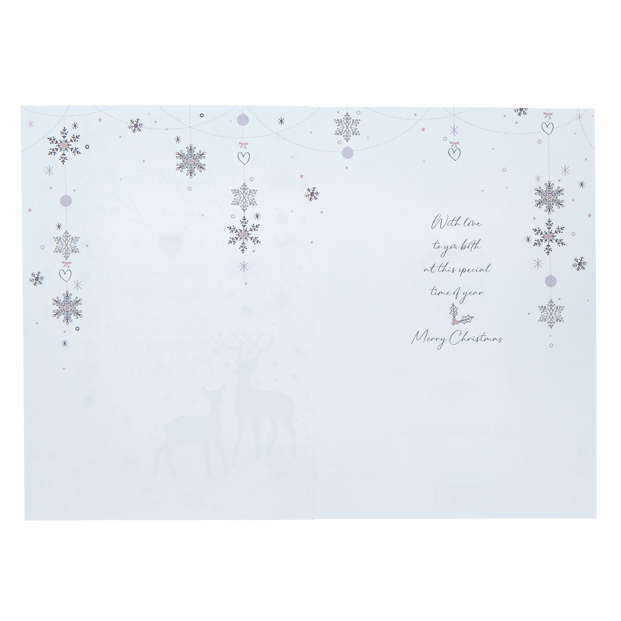 Daughter & Son In Law Deer & Snowflakes Christmas Card
