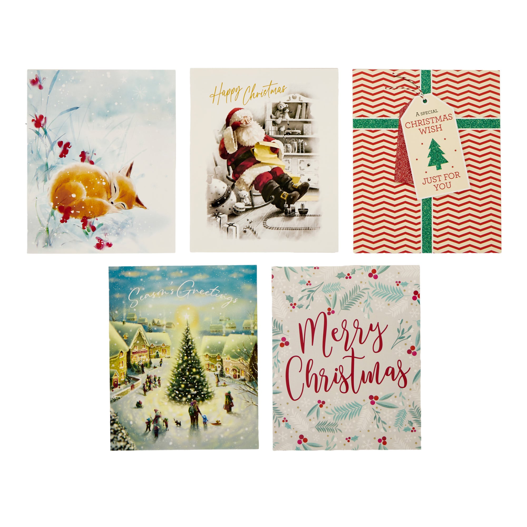 40 Value Christmas Cards - 5 Designs