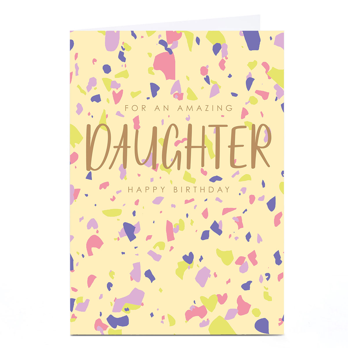 Personalised Birthday Card - Abstract Confetti, Daughter