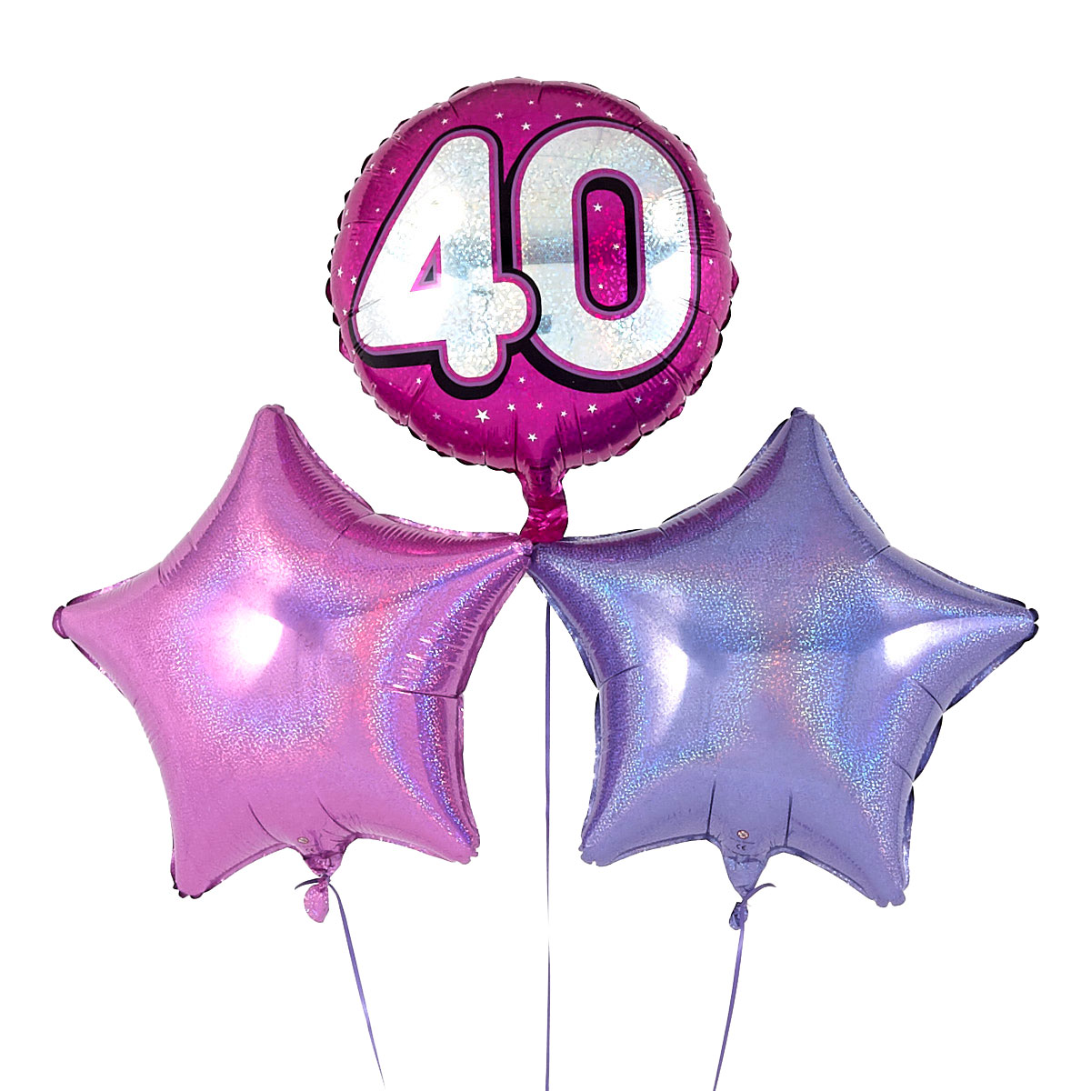 Pink 40th Birthday Balloon Bouquet - DELIVERED INFLATED!