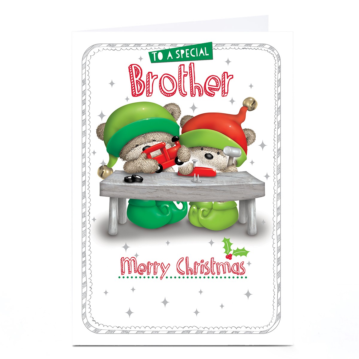 Personalised Christmas Card - HUGS - Special Brother