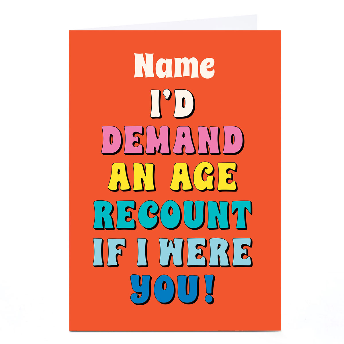 Personalised Birthday Card - Age Recount
