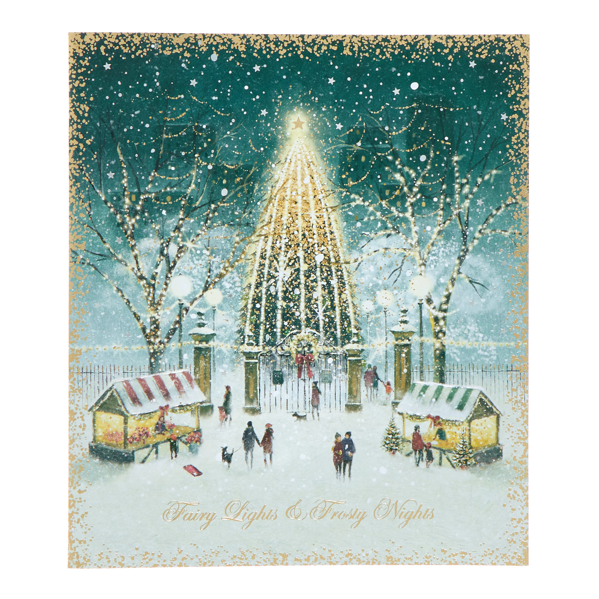 10 Premium Boxed Charity Christmas Cards - Winter Market (2 Designs)