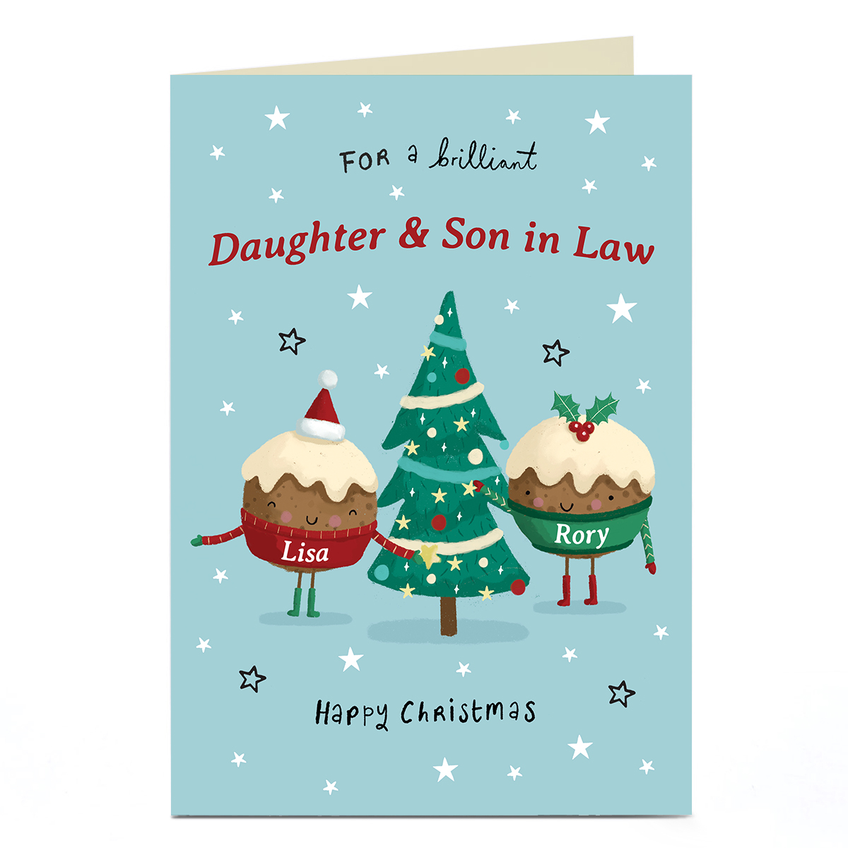 Personalised Christmas Card - Brilliant Puddings