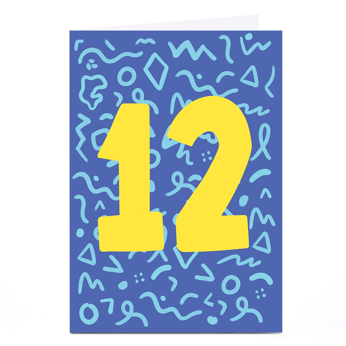 12th Birthday Card - Colourful Doodles