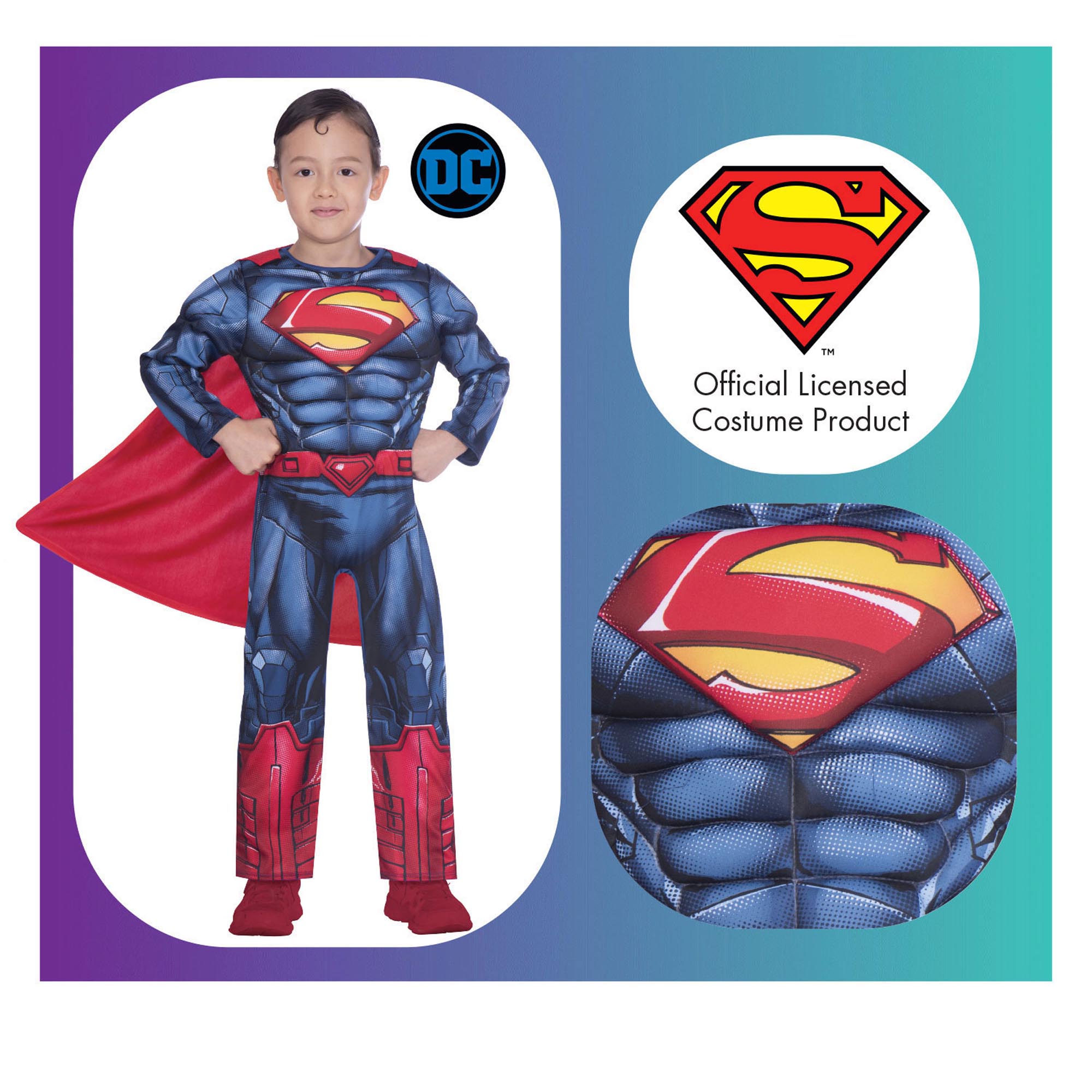 Official Superman Classic Children's Fancy Dress Costume