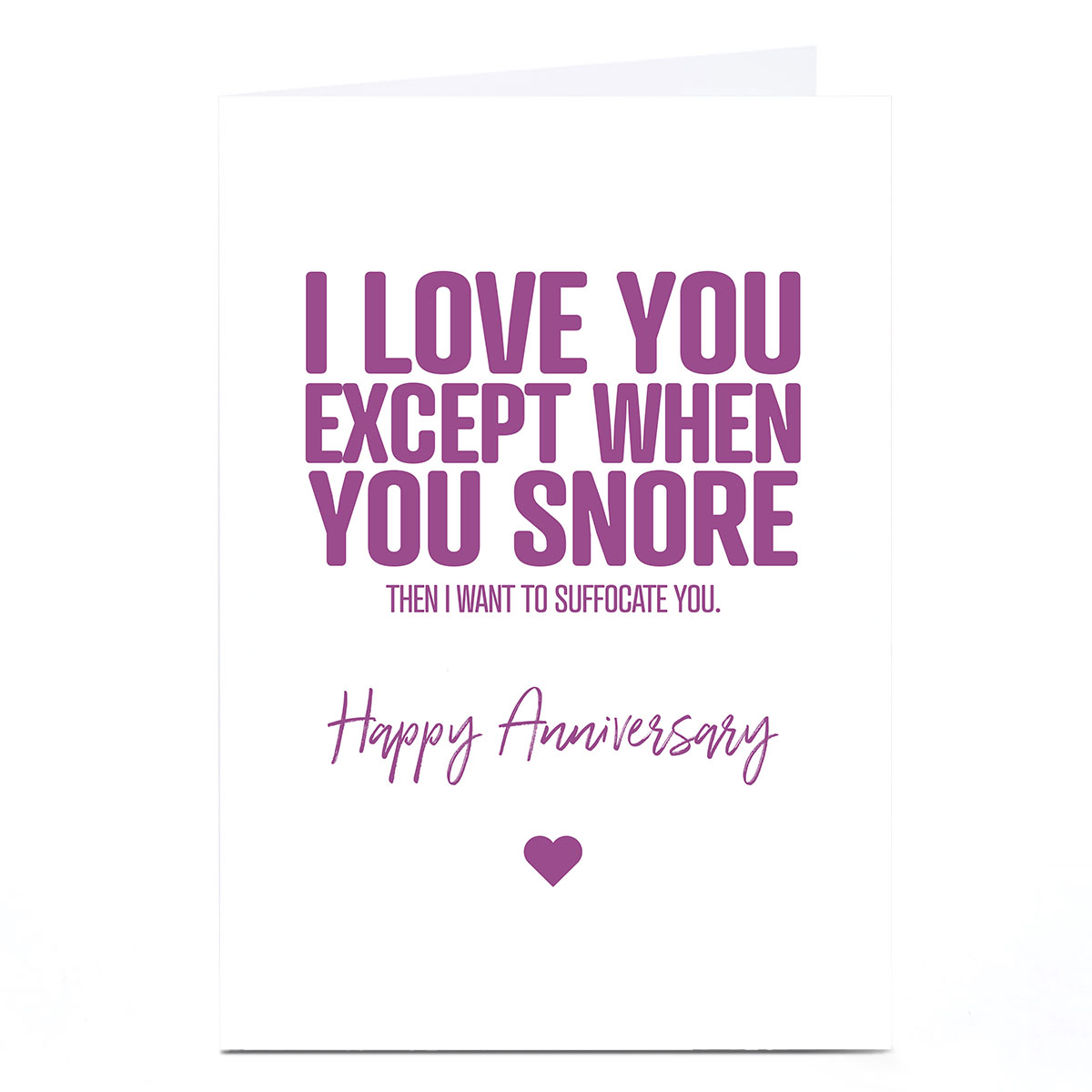 Personalised Punk Anniversary Card - I Love You Except...