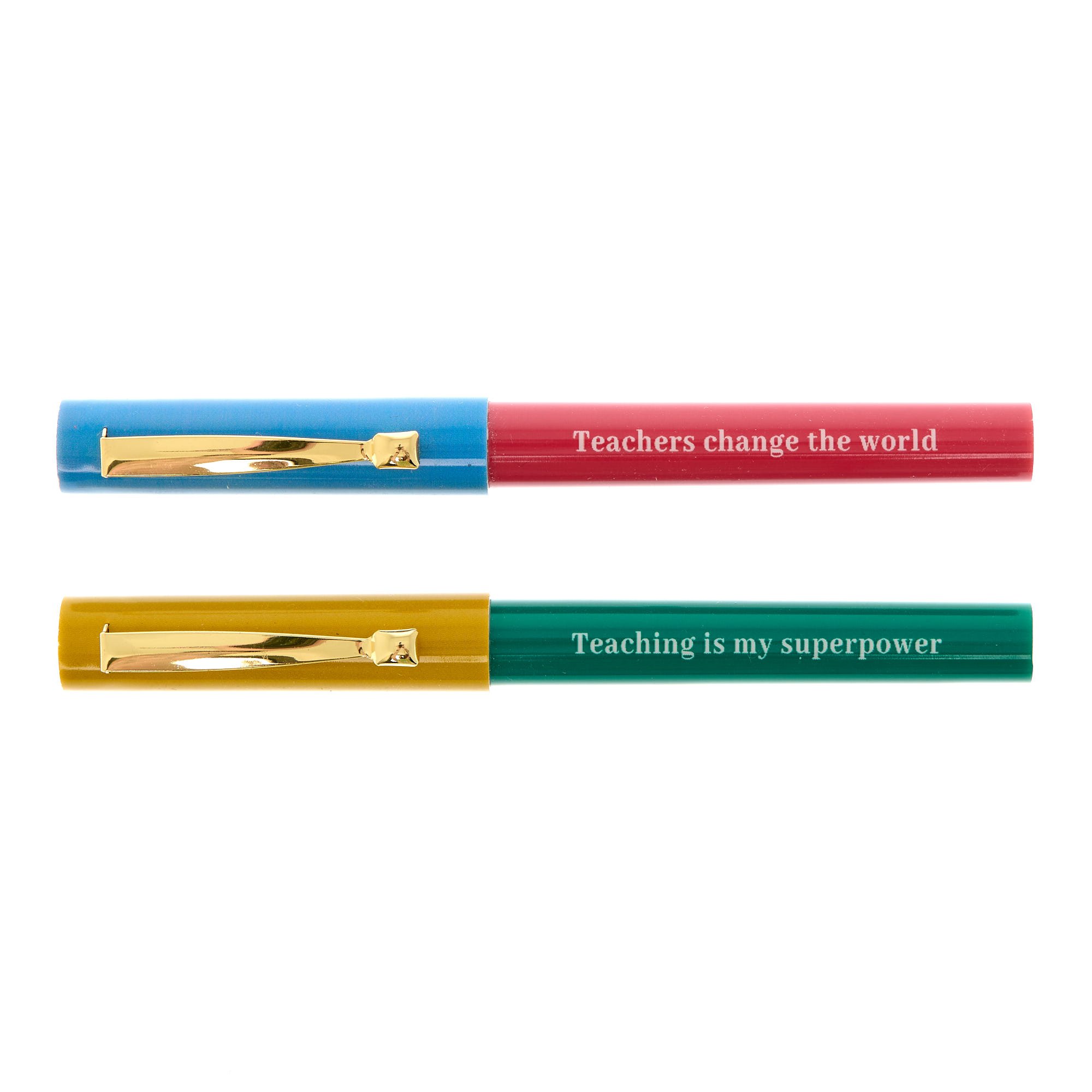 Colour Block Teacher Pens - Pack of 2