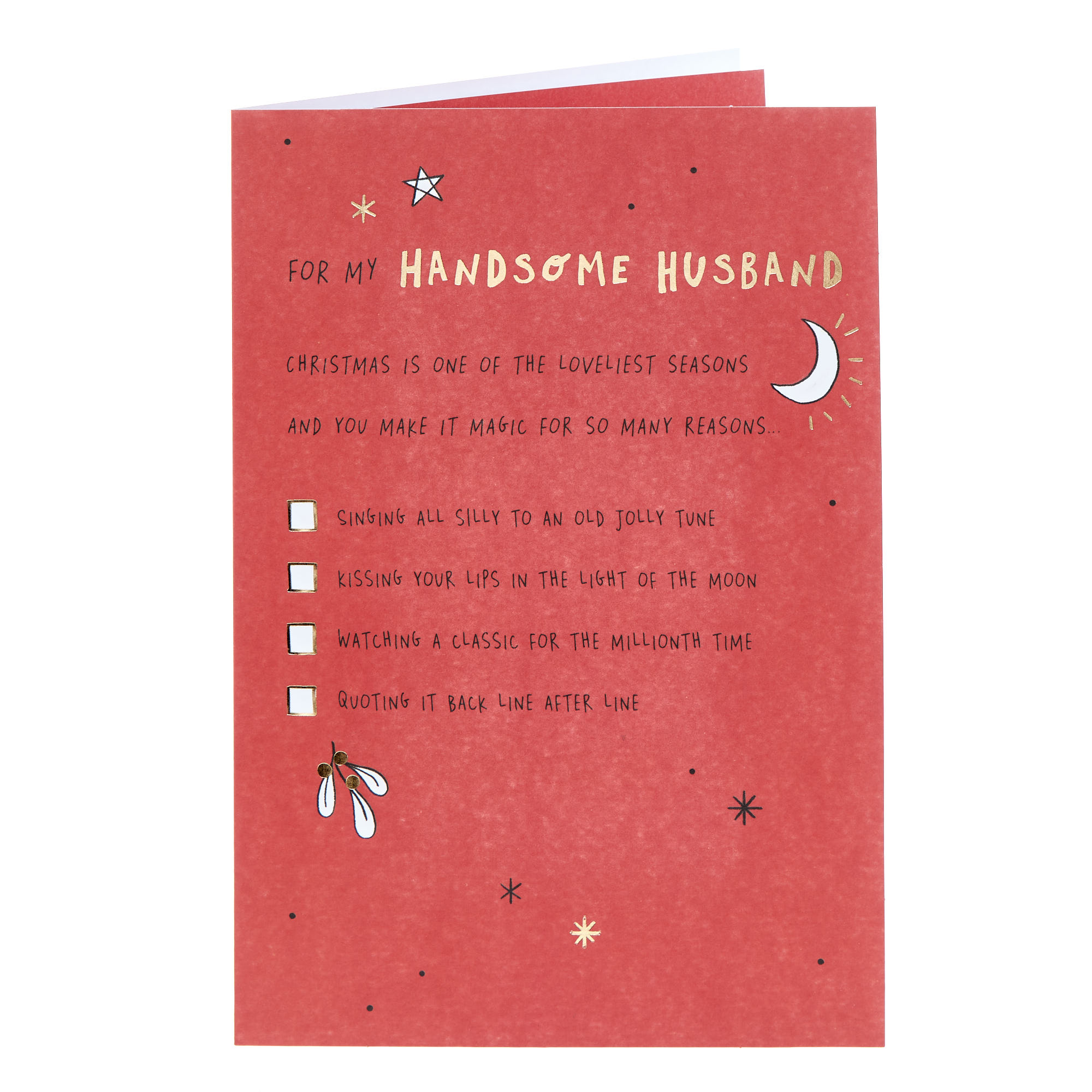 Husband Tick List Christmas Card
